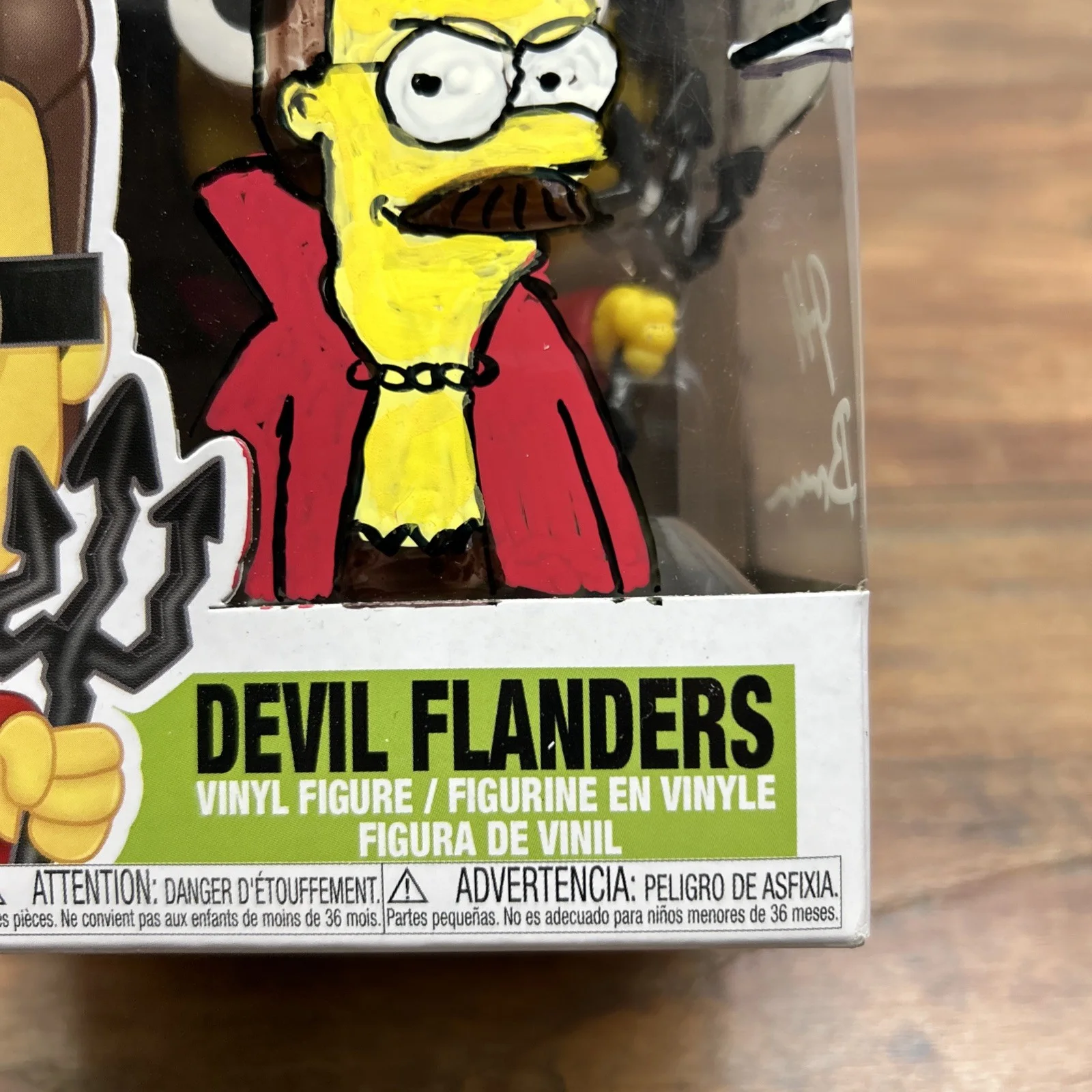 Jeff Brennan — Jeff Brennan Remark Artwork Sketch Signed Funko Pop 1029 Devil Flanders Simpsons, image 5