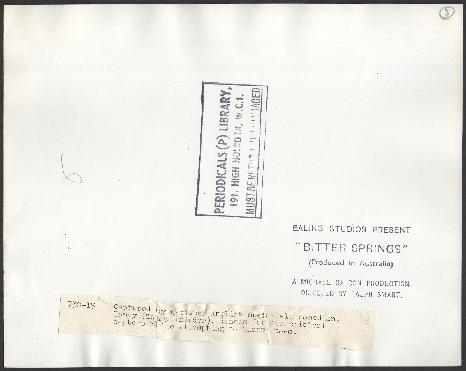 BITTER SPRINGS 1950 Tommy Trinder EALING STUDIOS 10x8 STILL #19, image 2