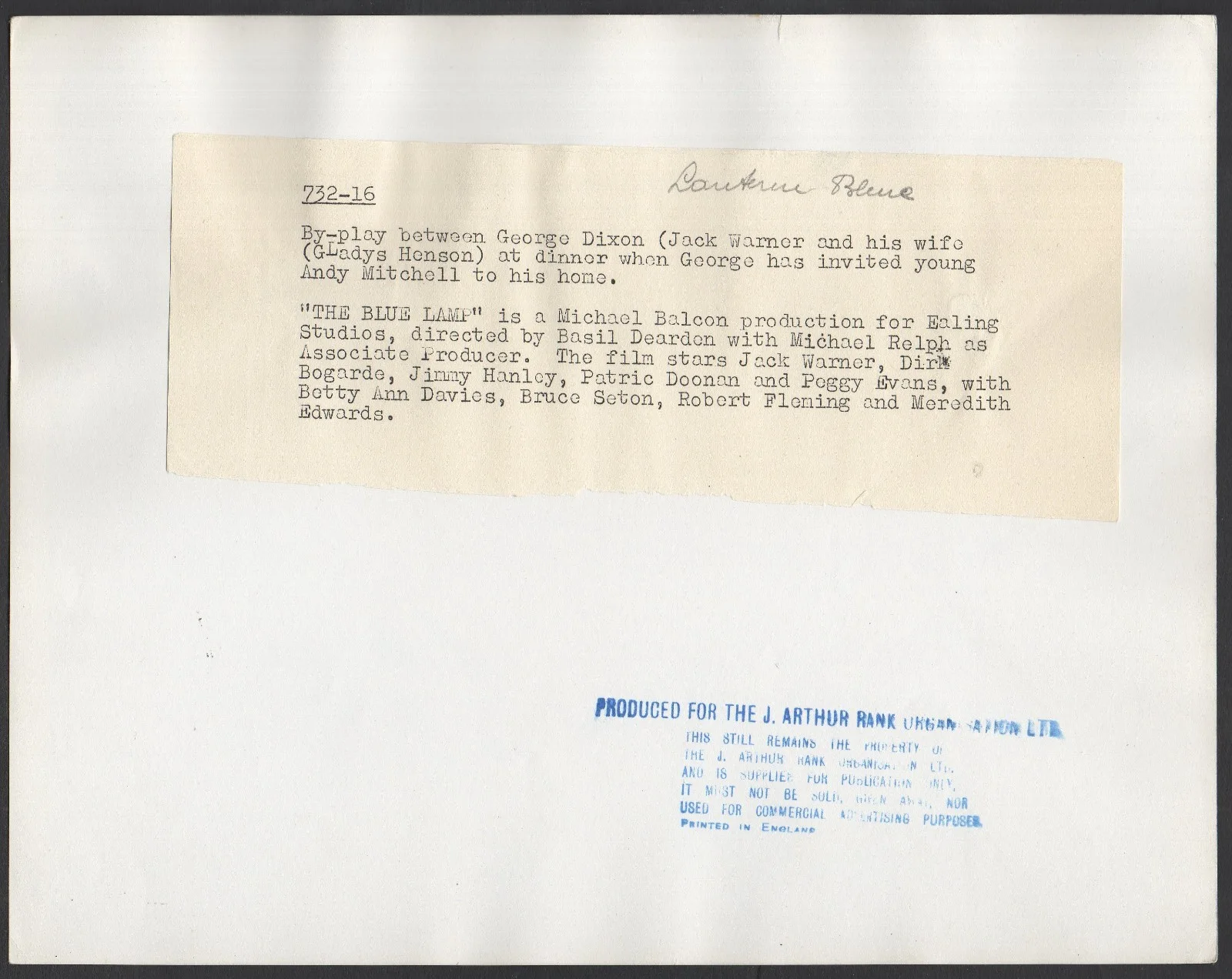 BLUE LAMP 1949 Jack Warner, Gladys Henson EALING STUDIOS 10x8 STILL #16, изображение 2