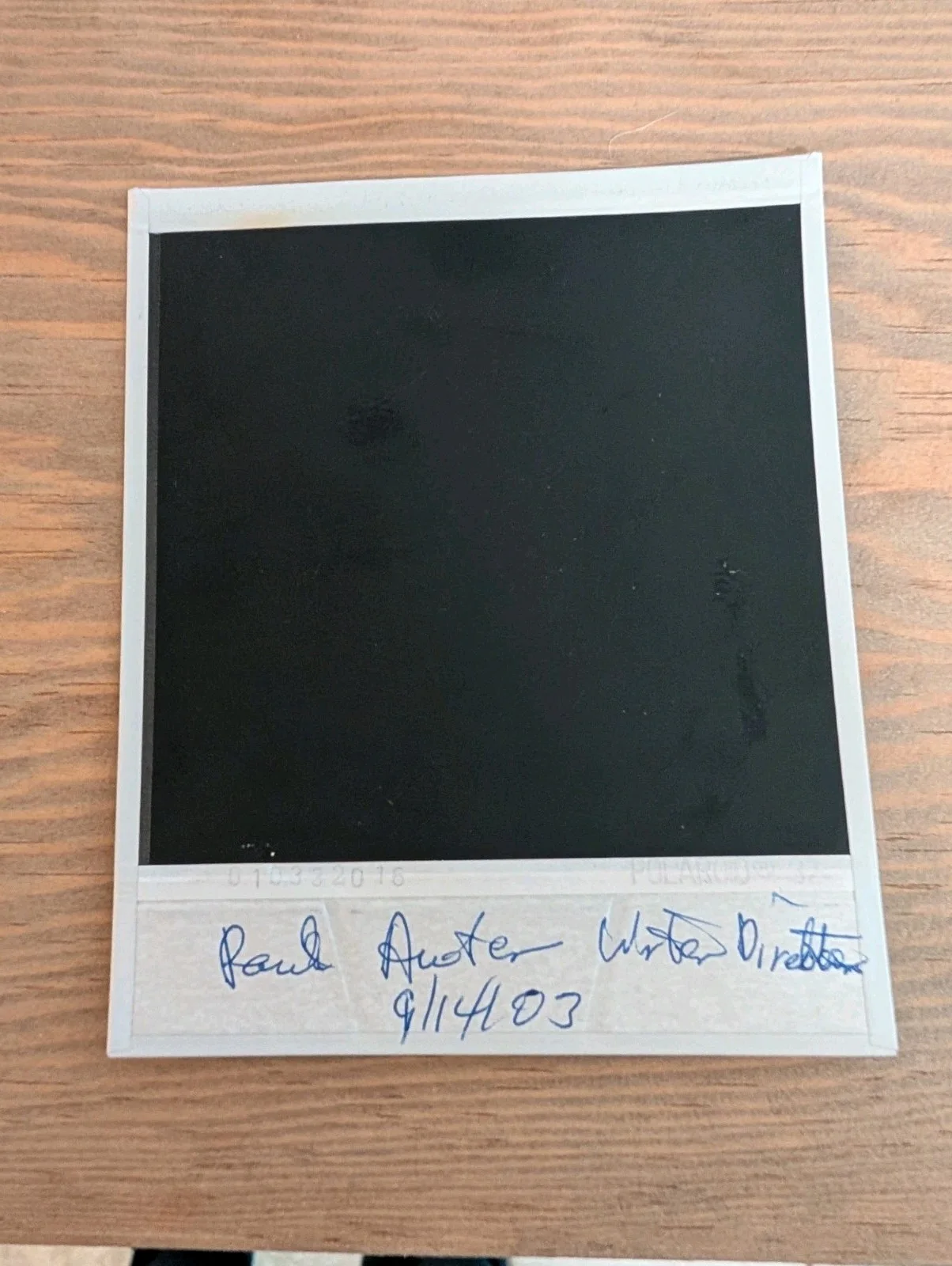 Original Autograph Paul Auster Autographed Polaroid, image 2