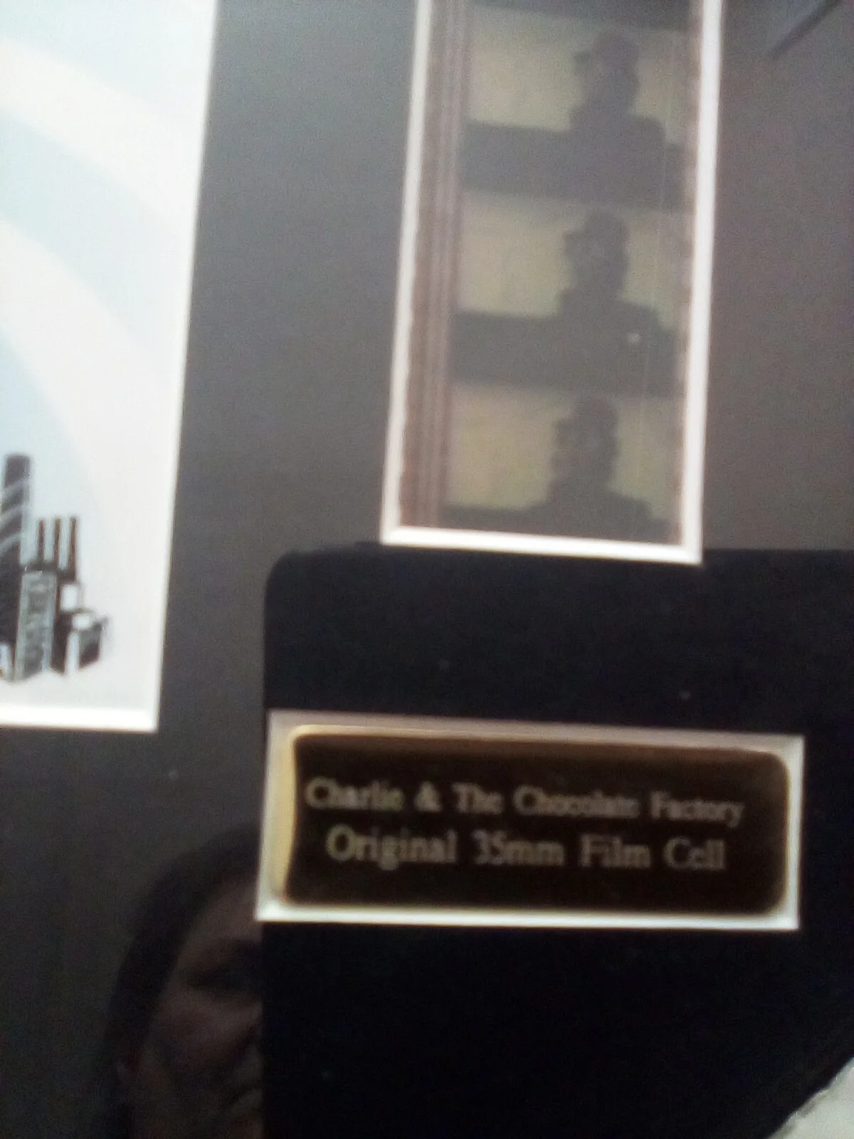 Johnny Depp Charlie & the Chocolate Factory Original 35mm Film Cell Gold Frame, изображение 2