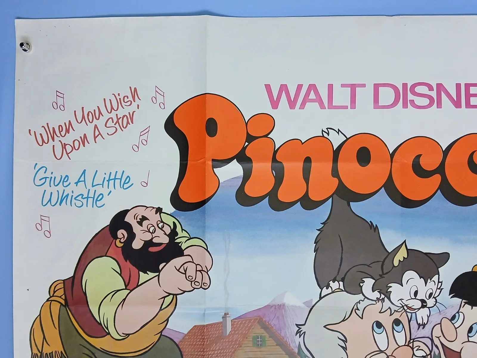 PINOCCHIO, (1940,RR1978) original UK quad poster, image 2