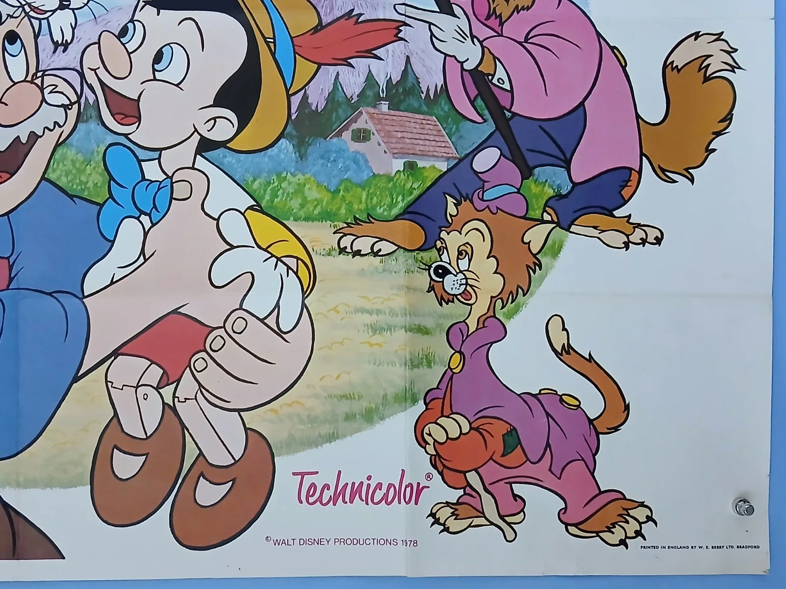 PINOCCHIO, (1940,RR1978) original UK quad poster, image 5