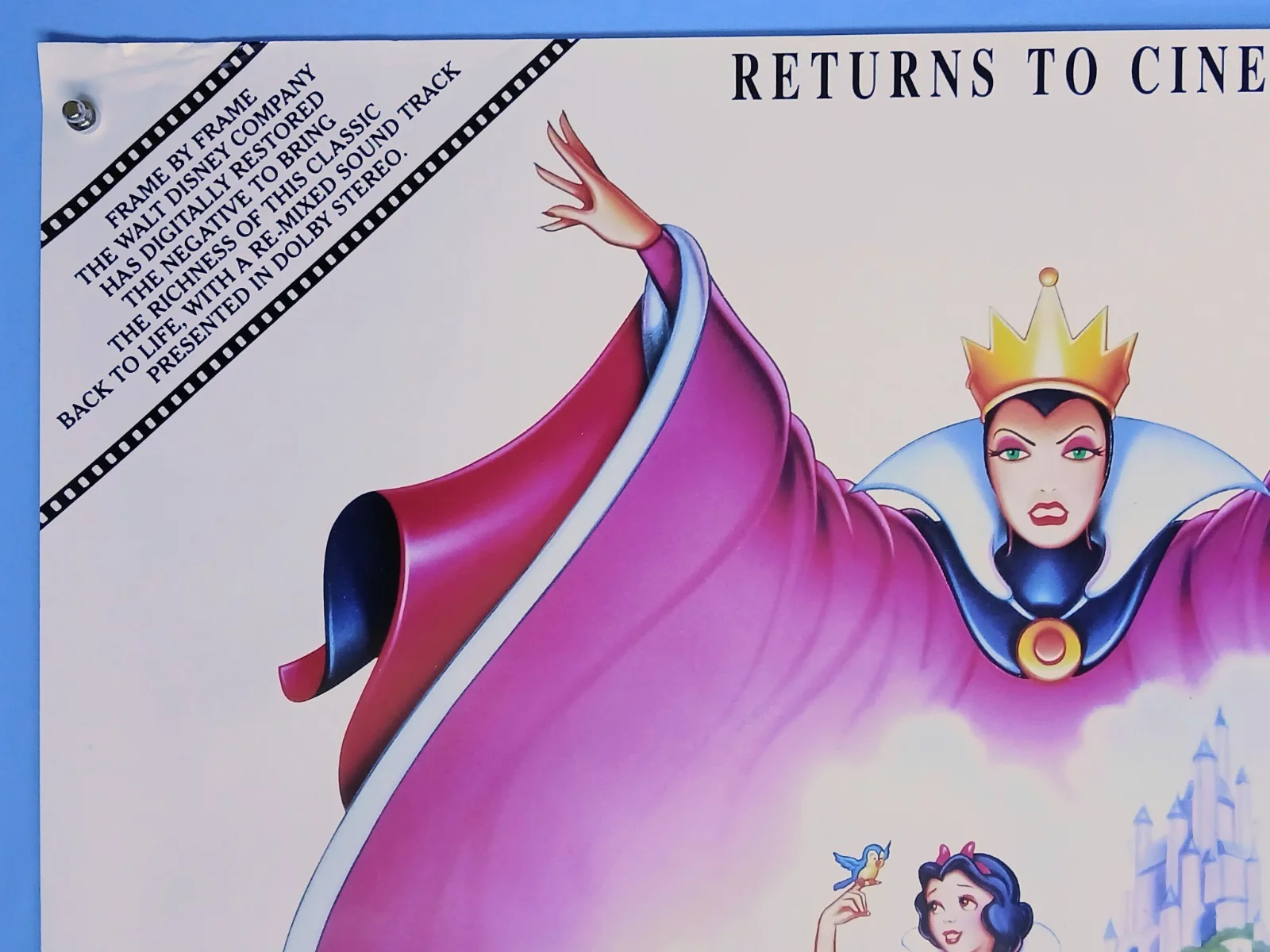 SNOW WHITE AND THE SEVEN DWARFS (1937,RR1993) original d/s rolled UK quad poster, image 2