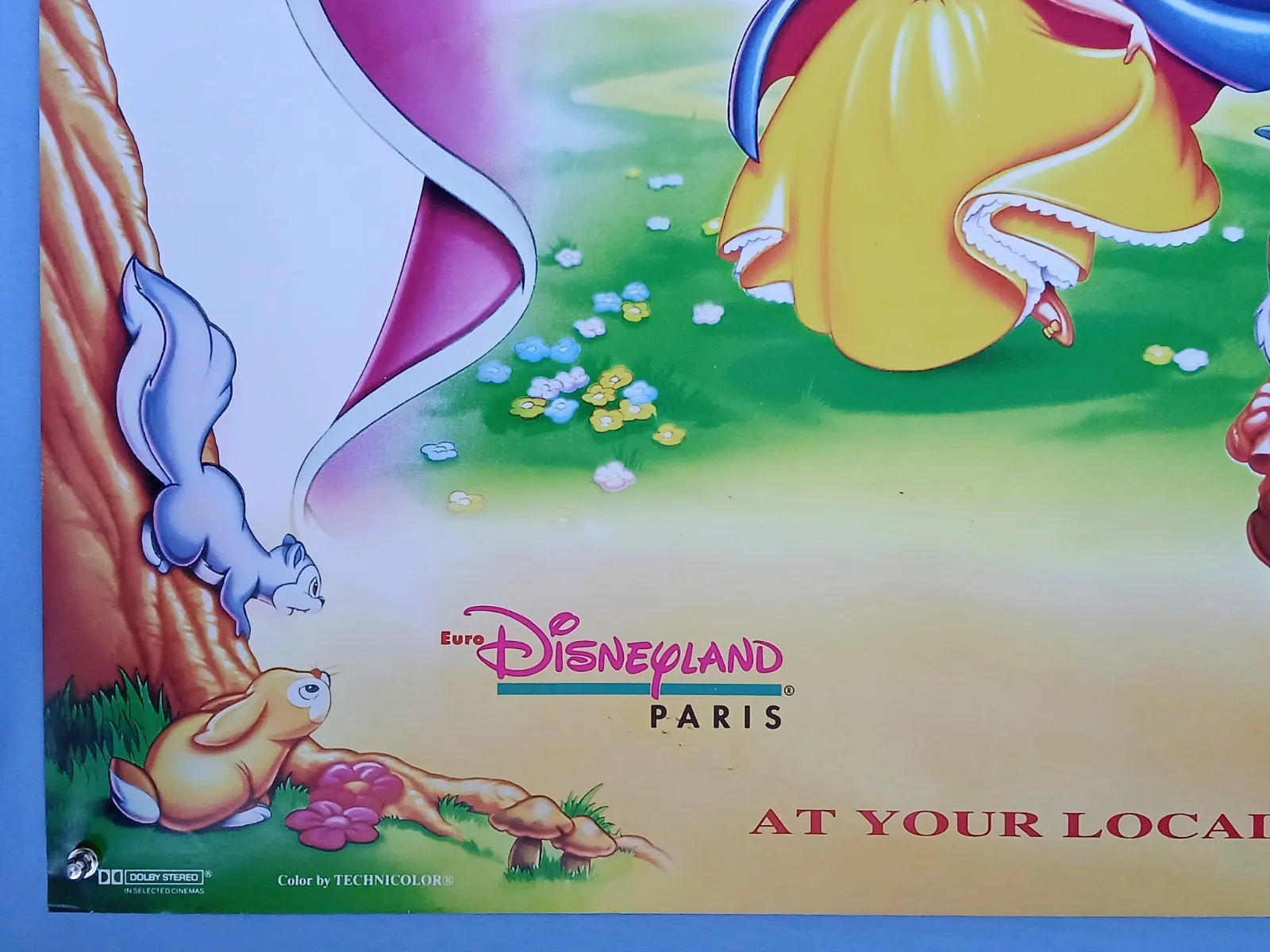 SNOW WHITE AND THE SEVEN DWARFS (1937,RR1993) original d/s rolled UK quad poster, image 4
