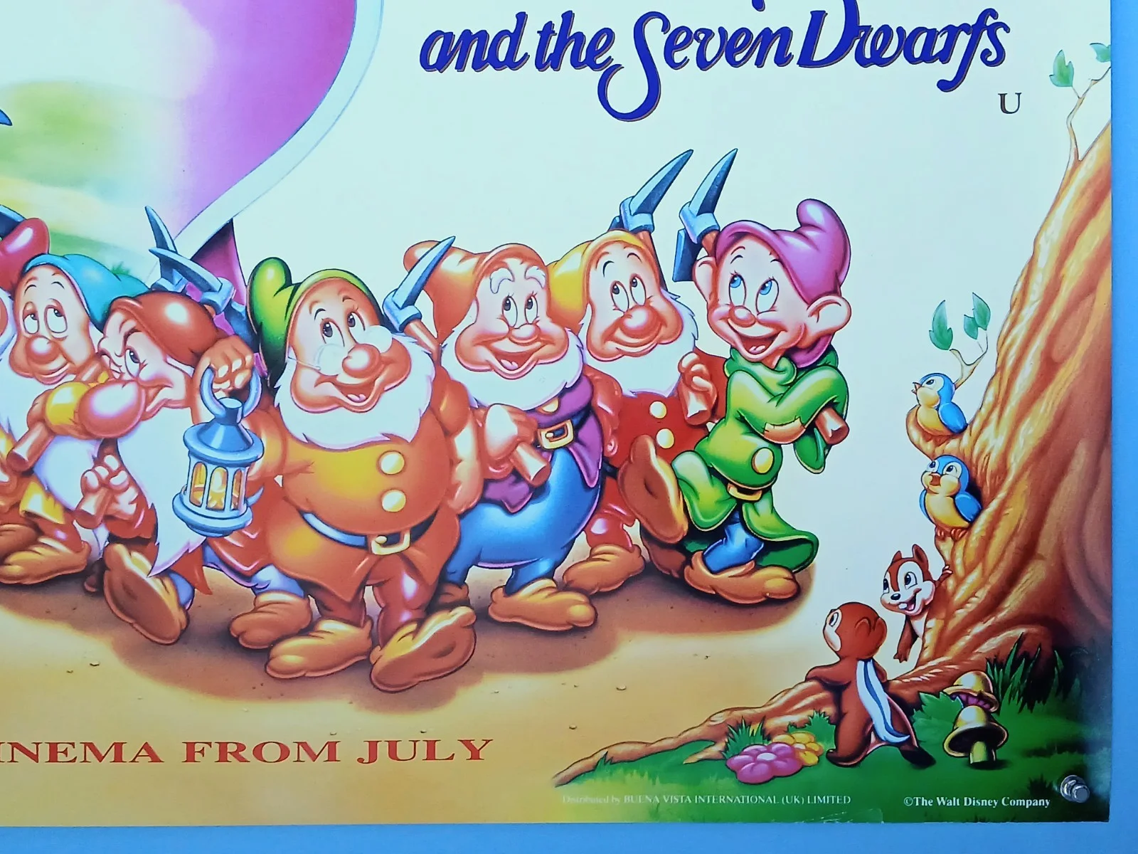 SNOW WHITE AND THE SEVEN DWARFS (1937,RR1993) original d/s rolled UK quad poster, image 5