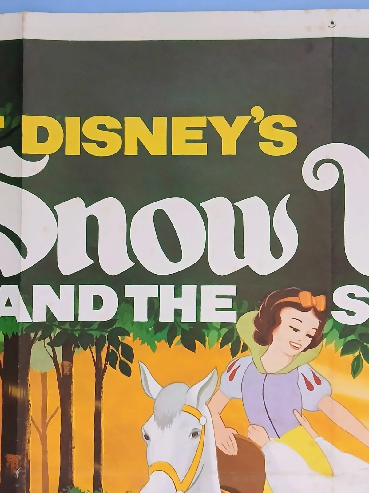 SNOW WHITE AND THE SEVEN DWARFS (1937,RR1972) original UK quad poster - Disney, изображение 3