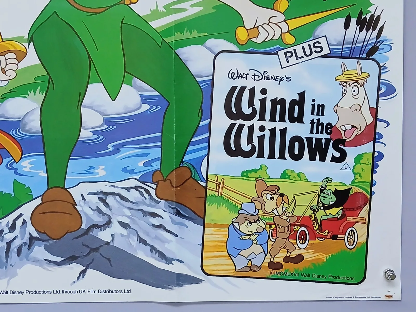 PETER PAN / WIND IN THE WILLOWS (R1980s) original UK quad poster, изображение 5