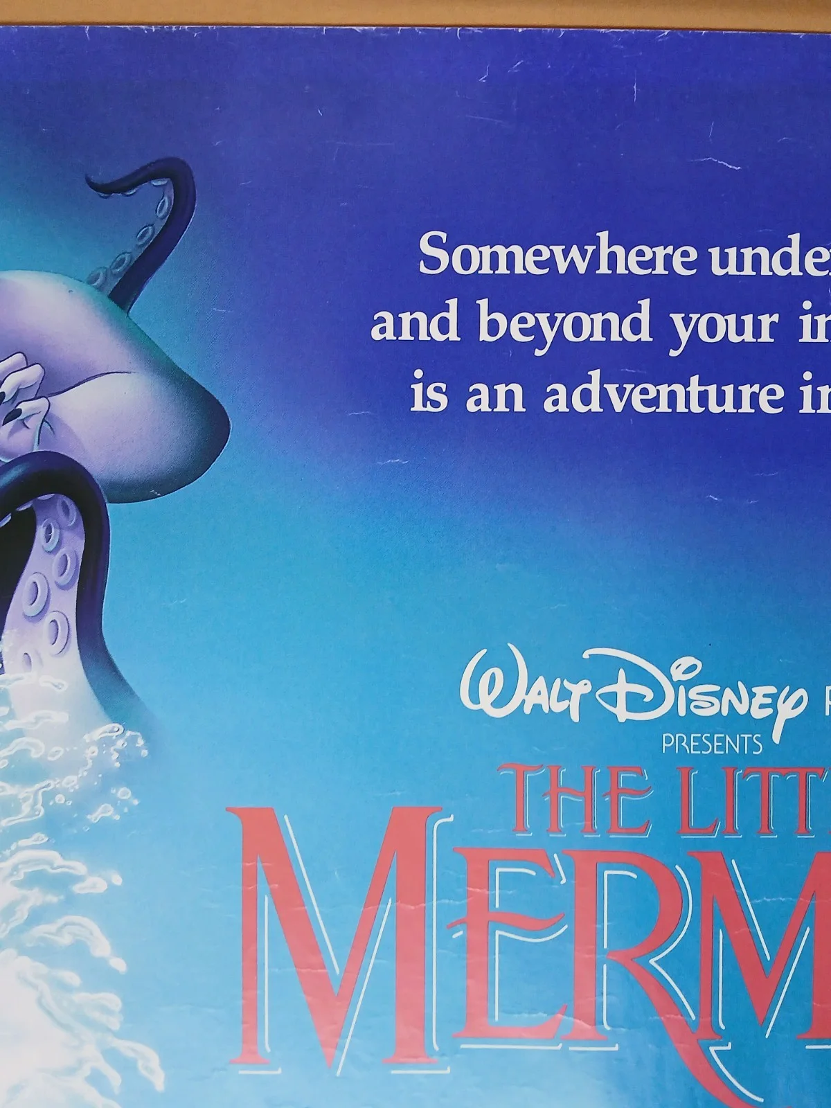 THE LITTLE MERMAID (1989) original 1st release rolled UK quad poster, image 4