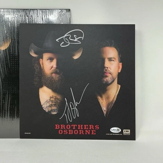 Brothers Osborne Signed Self-Titled Album Insert With Vinyl Record JSA COA, image 2