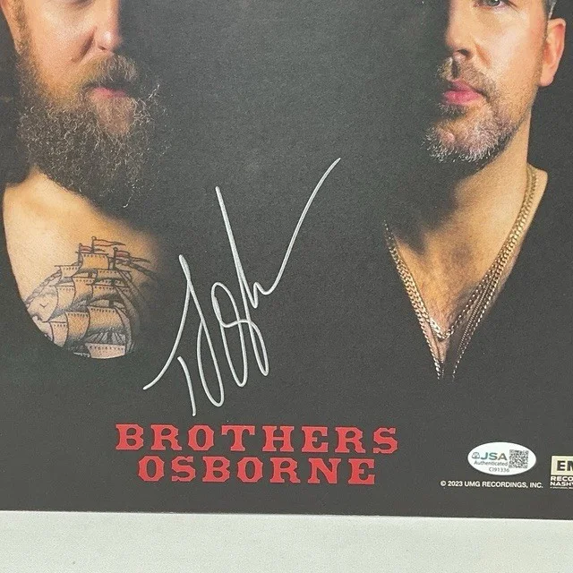 Brothers Osborne Signed Self-Titled Album Insert With Vinyl Record JSA COA, image 4