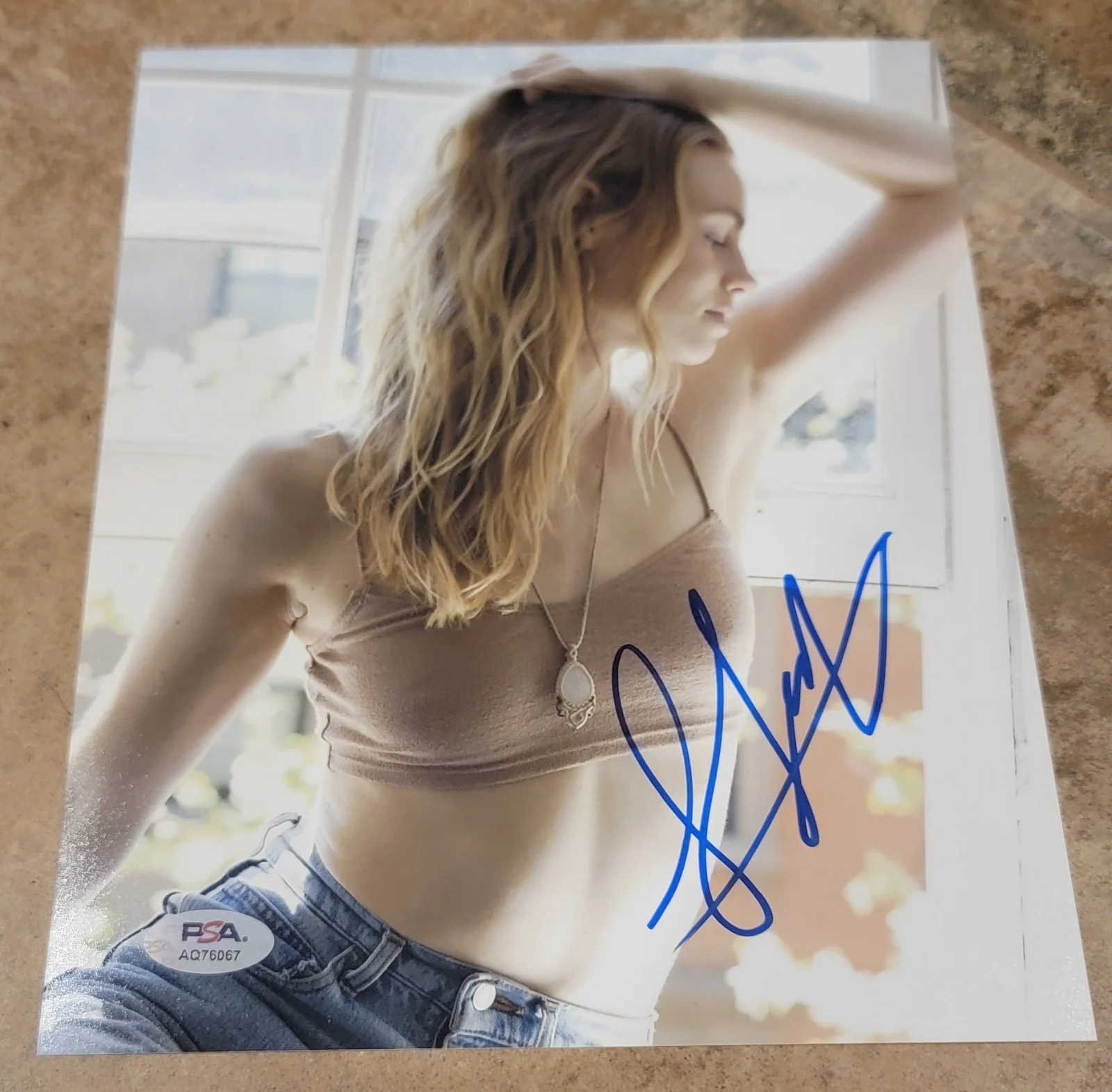Lucy Fry — Lucy Fry signed 8x10 photo autograph PSA DNA photoshoot hot bra sexy