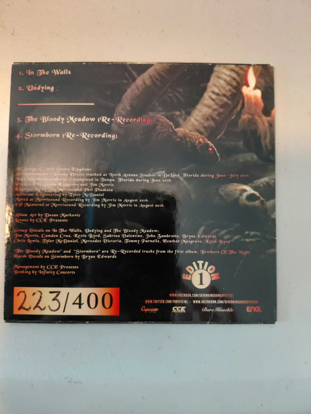 Seven Kingdoms Signed CD - In The Walls, изображение 2