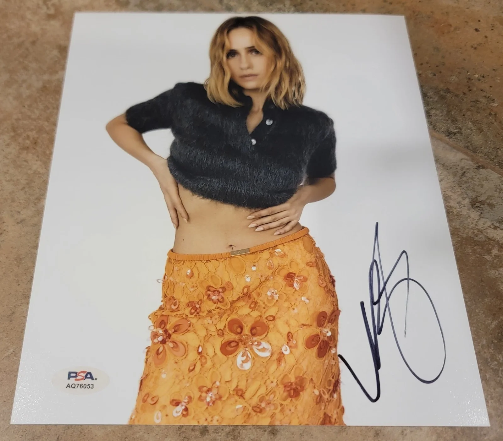 Maria Bakalova — Maria Bakalova signed 8x10 photo autograph PSA DNA photoshoot floral skirt