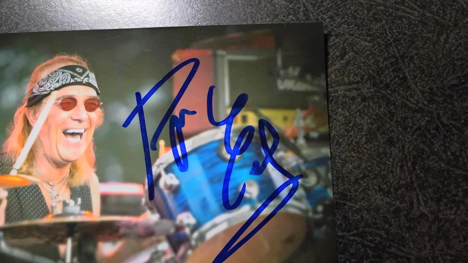 ROGER EARL Authentic Hand Signed Autograph 4X6 Photo -- DRUMMER 4 FOGHAT, изображение 2