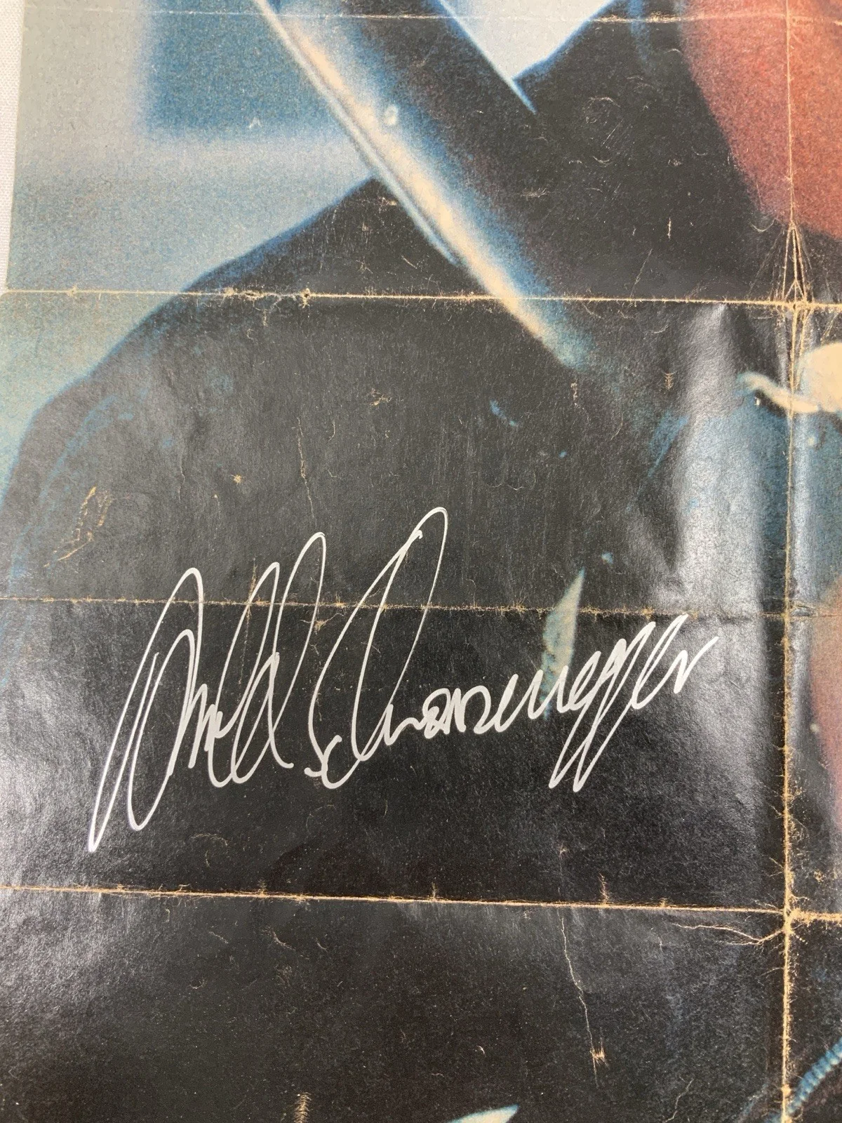 Arnold Schwartzenegger — Arnold Schwartzenegger Signed Autographed Early 1990's Poster Bravo Magazine, изображение 2