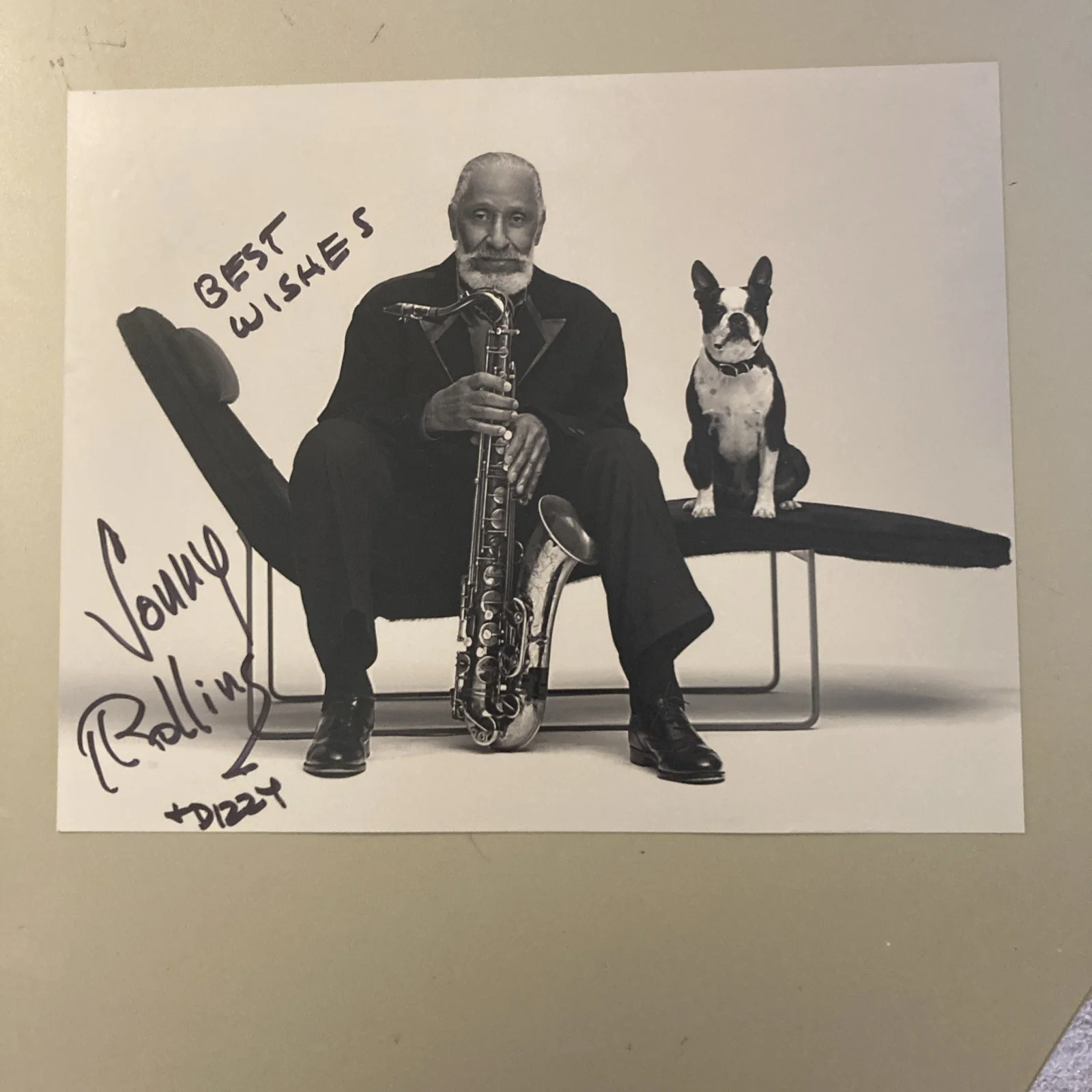 Sonny Rollins 1931-2026 Tenor Saxaphone legend Signed 8x10 Glossy with-COA/Rare, изображение 2
