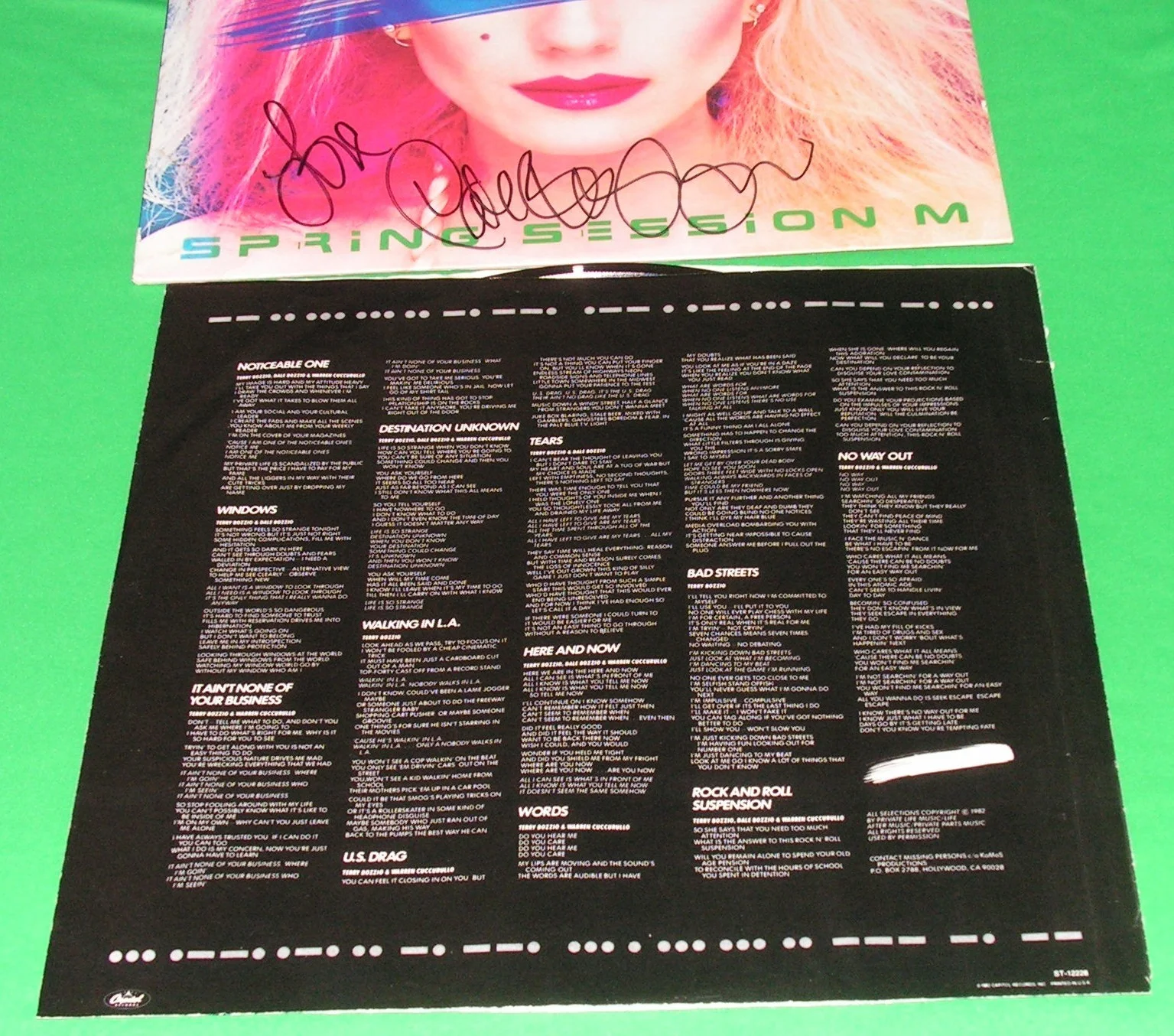 Missing Persons Spring Session M Signed Love Dale Bozzio 1994 - Album/Vinyl/LP, изображение 5
