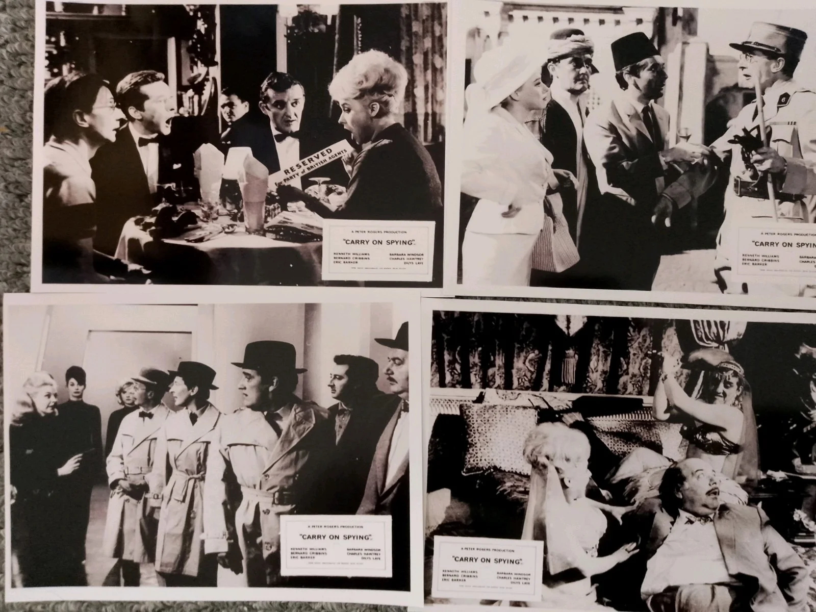Carry on spying. 8 reproduction lobby cards & 8 glossy 7x5ins B&W prints. New., изображение 5