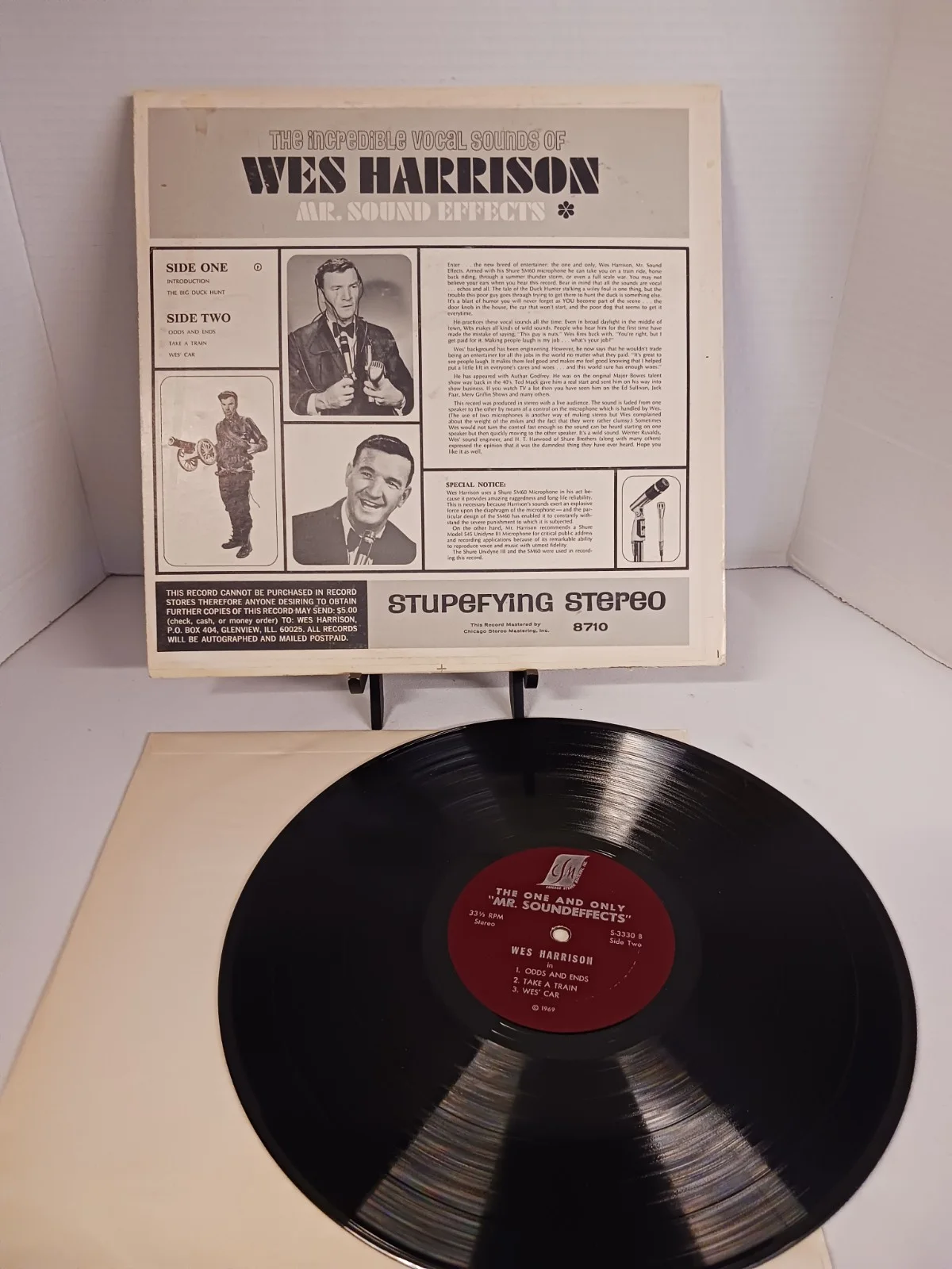Wes Harrison Signed The One And Only Vinyl Record Mr Sound Effects, image 5