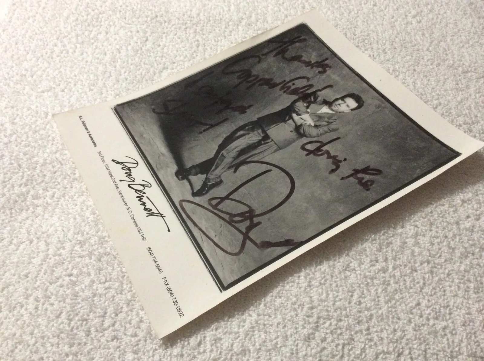 Doug and the Slugs - Autograph photo by the late Doug Bennett lead vocalist, изображение 4