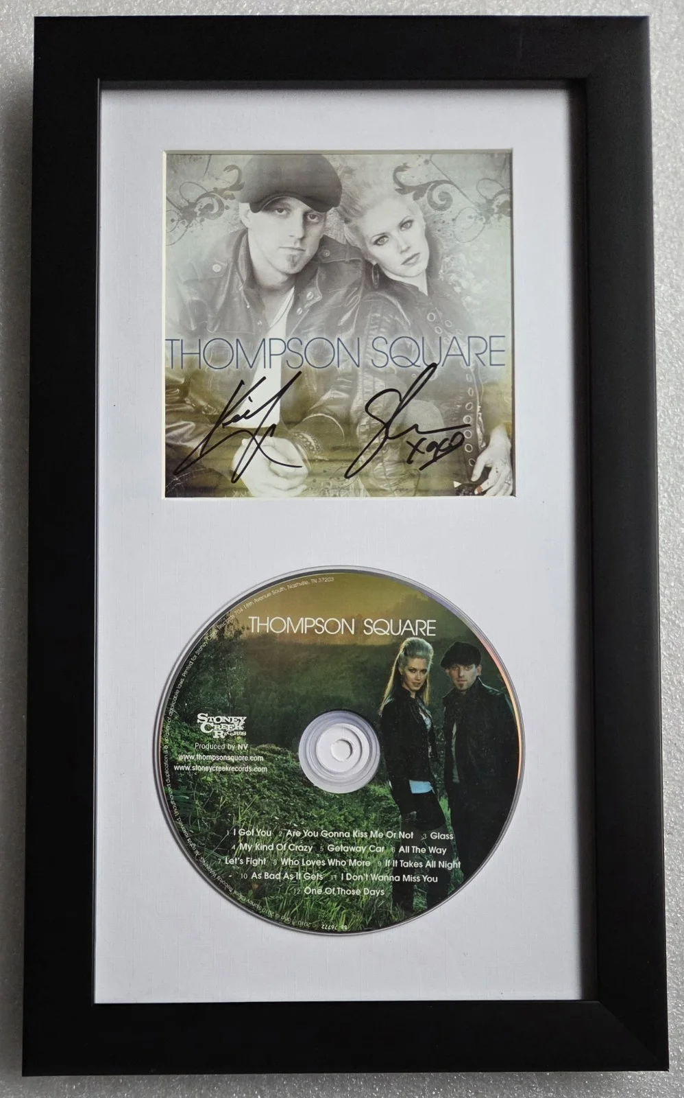 THOMPSON SQUARE BAS BECKETT COA SIGNED CD DISPLAY AUTOGRAPHED GIFT PRESENT MUSIC, image 2