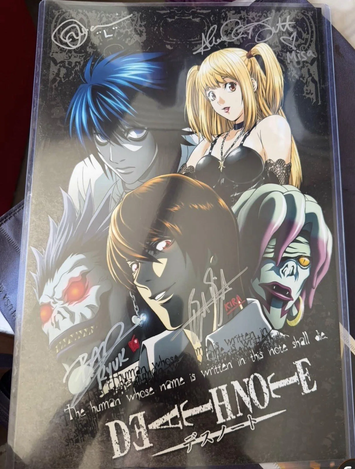 Death Note Cast Signed 11x17 poster x4 Autographed JSA COA, image 2