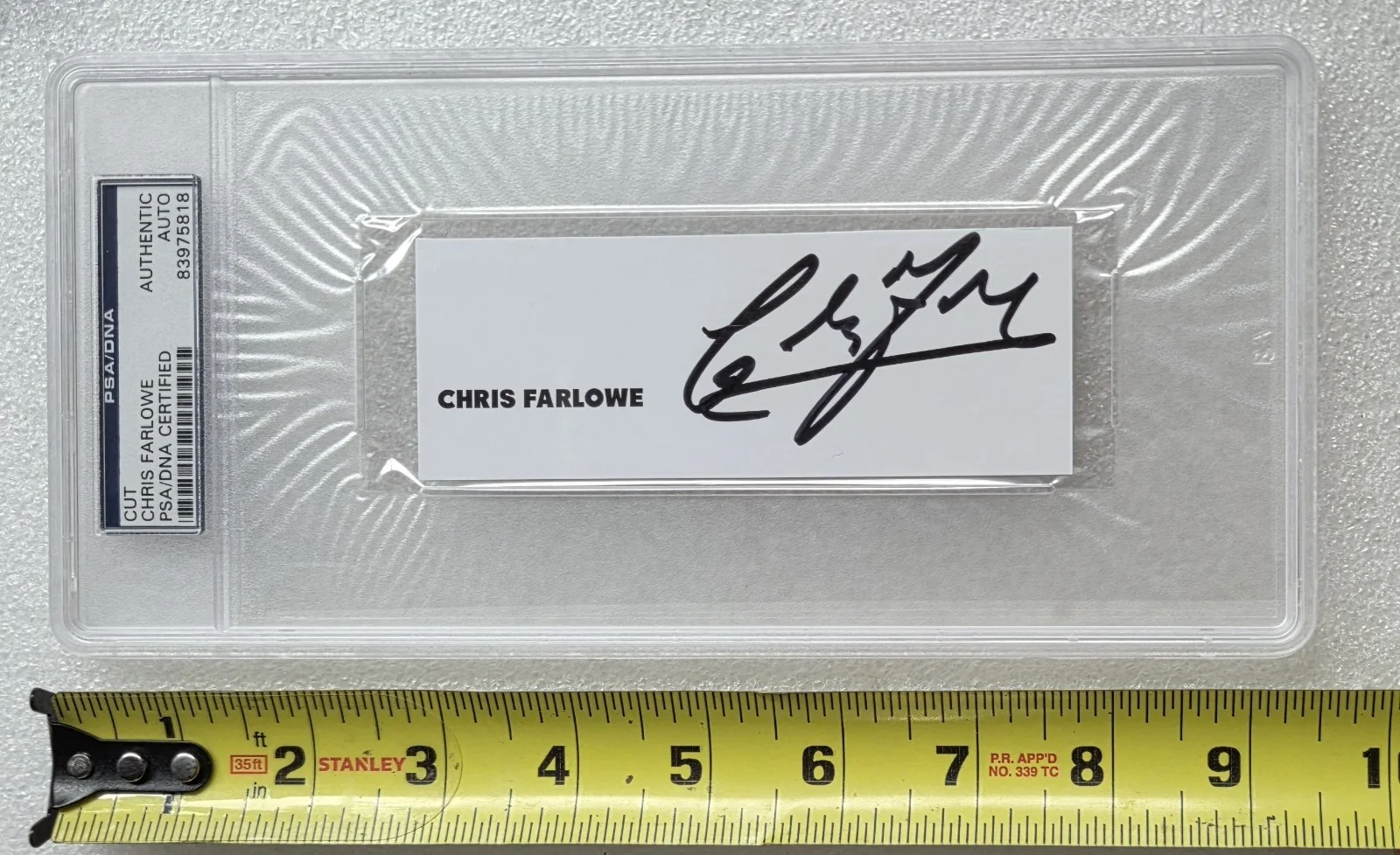 CHRIS FARLOWE SIGNED PSA/DNA SLABBED CUT AUTOGRAPHED MUSIC SINGER OUT OF TIME, изображение 4