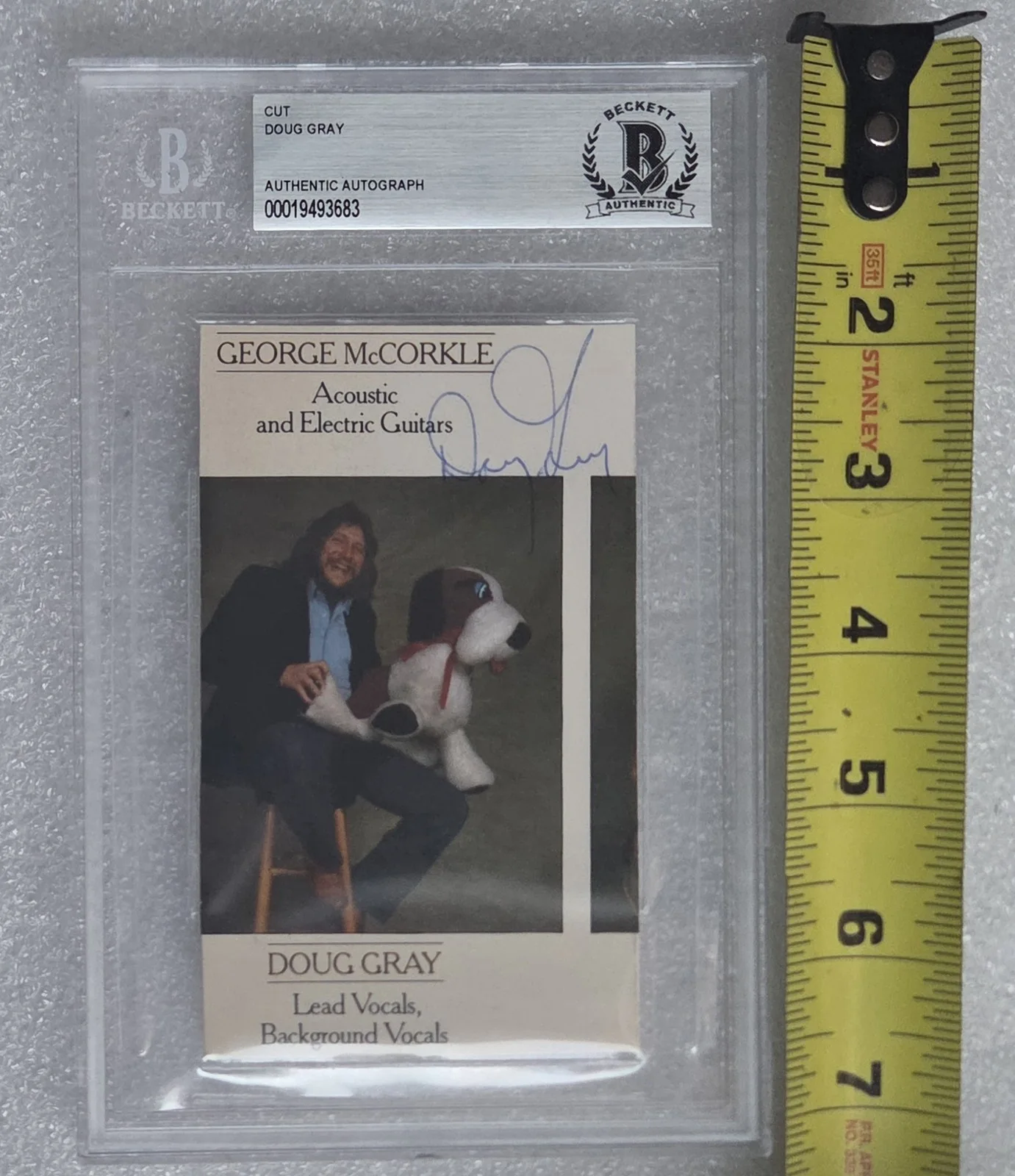 DOUG GREY SIGNED CUT BECKETT BAS SLABBED SLAB MARSHALL TUCKER BAND AUTOGRAPHED, изображение 2