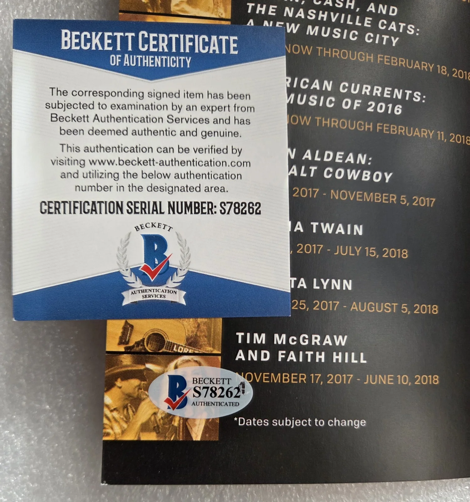 CHARLIE MCCOY BAS BECKETT COA SIGNED AUTOGRAPHED COUNTRY MUSIC HOF BROCHURE, изображение 4