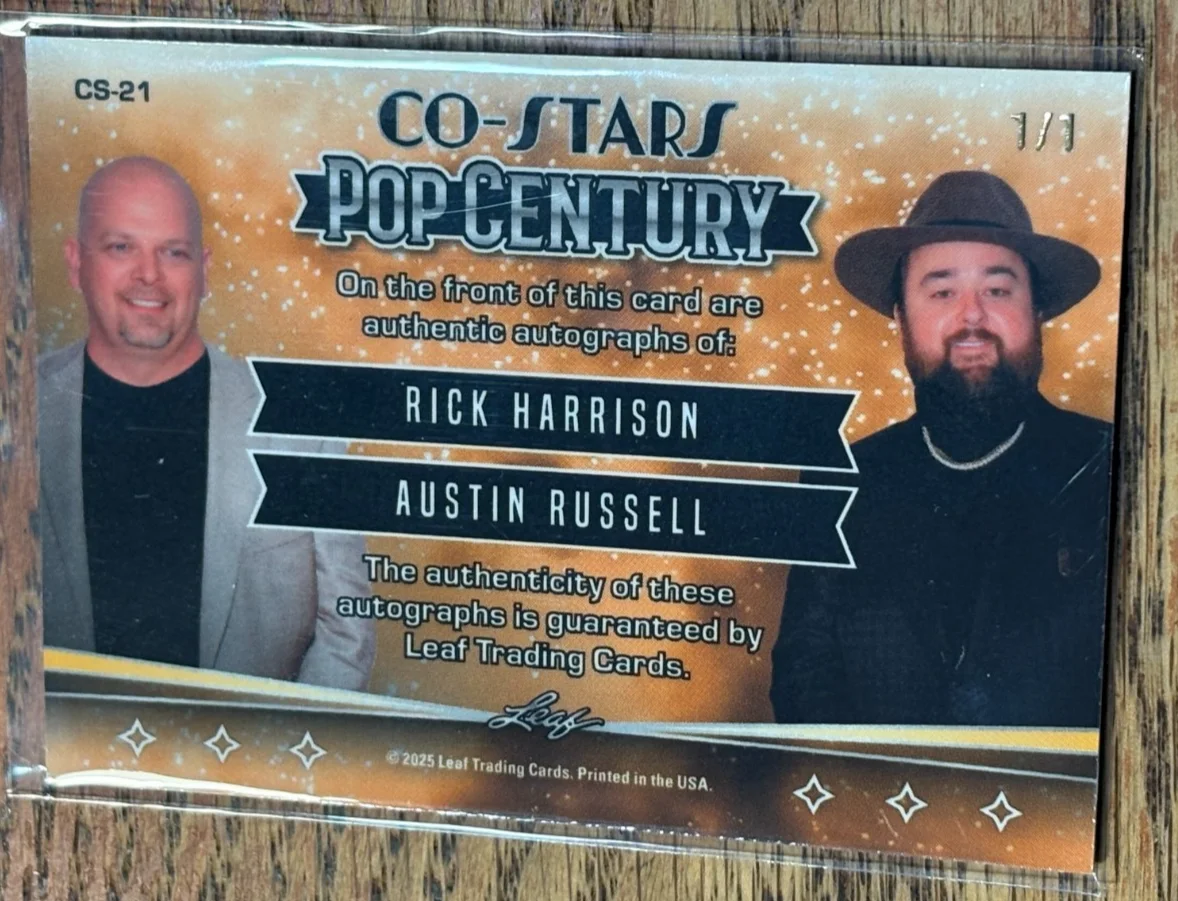 HARRISON/CHUMLEE — 1 MADE 2025 POP CENTURY CO-STARS AUTOGRAPH RICK HARRISON/CHUMLEE-AUSTIN RUSSELL, image 3