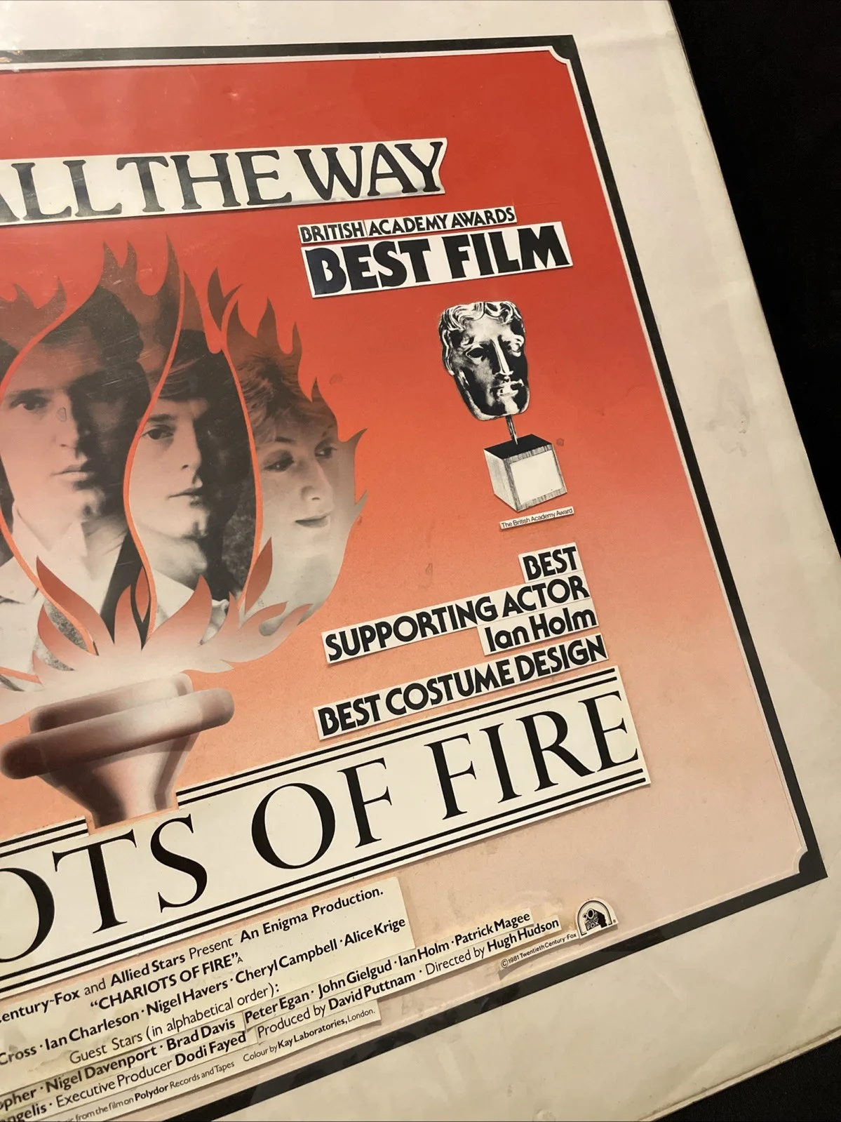 ORIGINAL Chariots Of Fire (1981) Mock-Up Concept Film Poster Artwork Gielgud OLD, изображение 2