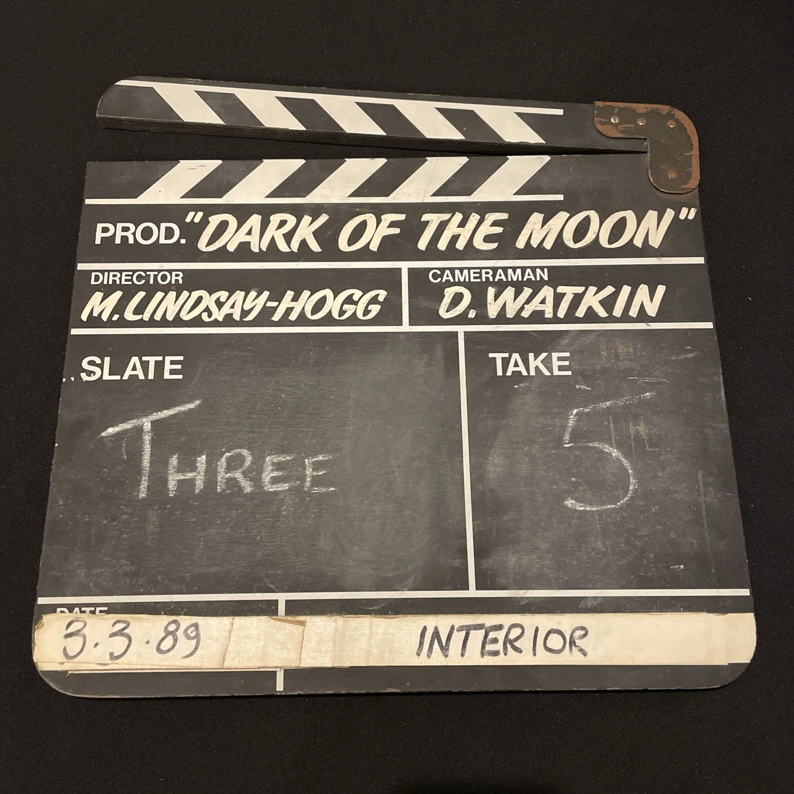 ORIGINAL Murder On The Moon (1989) Clapperboard SCI-FI HORROR Film Movie Prop, image 2