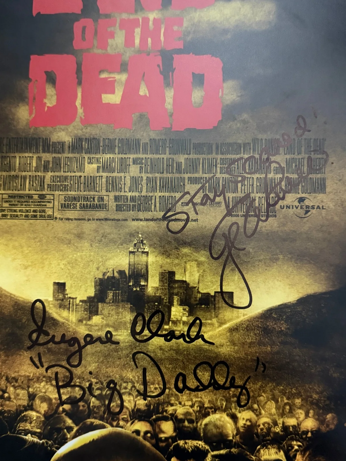 George Romero & Eugene Clark signed 10x15 Photo JSA COA Land of the Dead B2327, изображение 2
