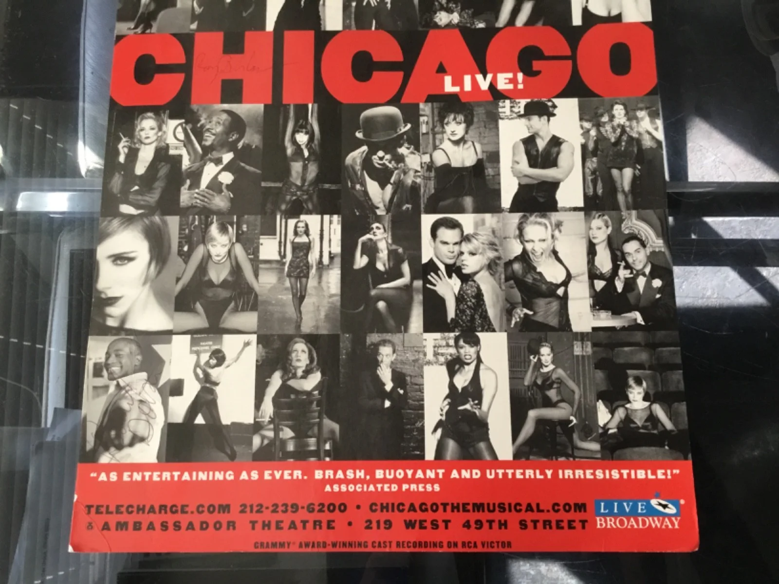 Chicago Broadway Theater Play New York Cast Signed Poster, image 3