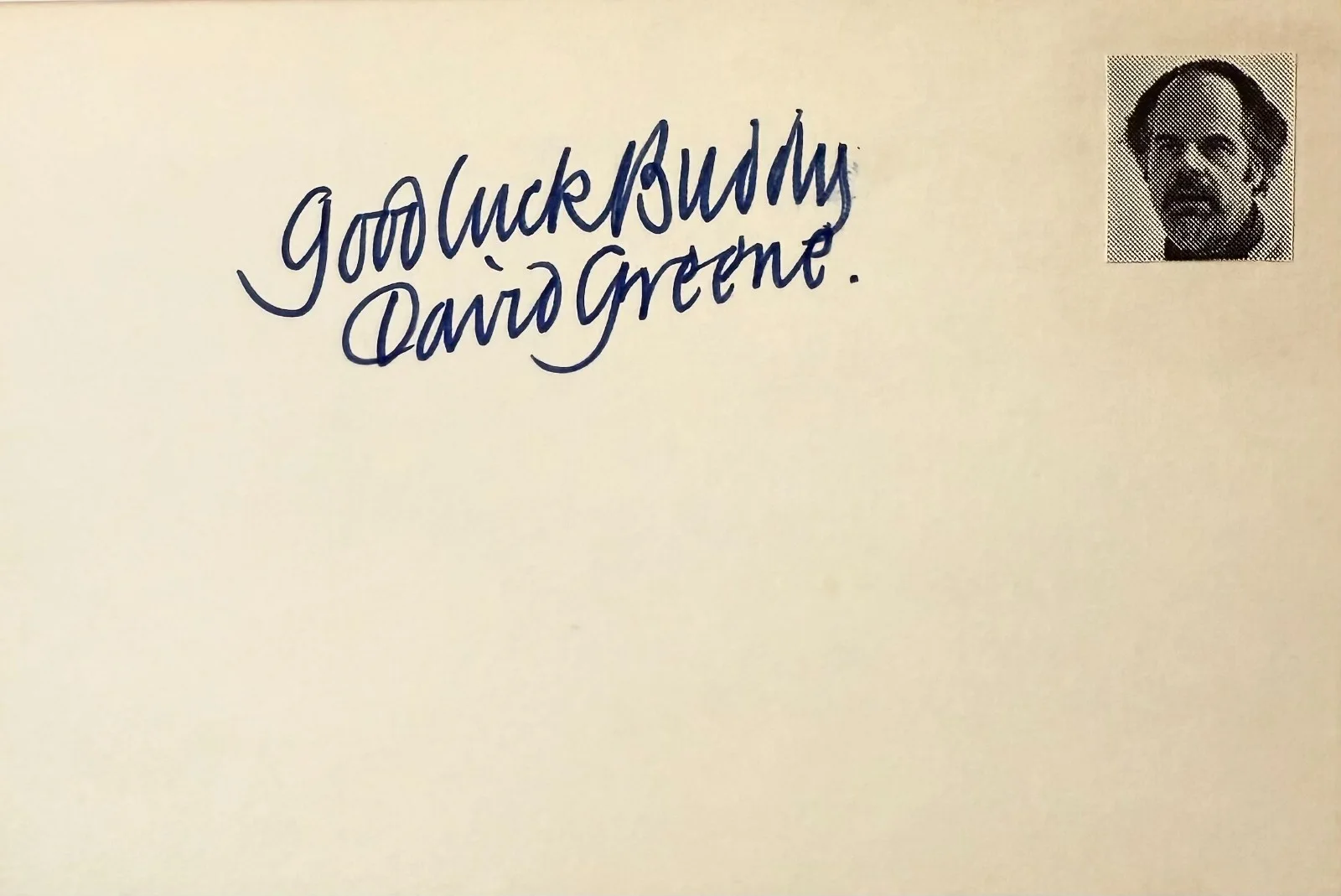 David Greene — DAVID GREENE Signed Autographed 4x6 INDEX CARD Madame Sin The People Next Door, image 3