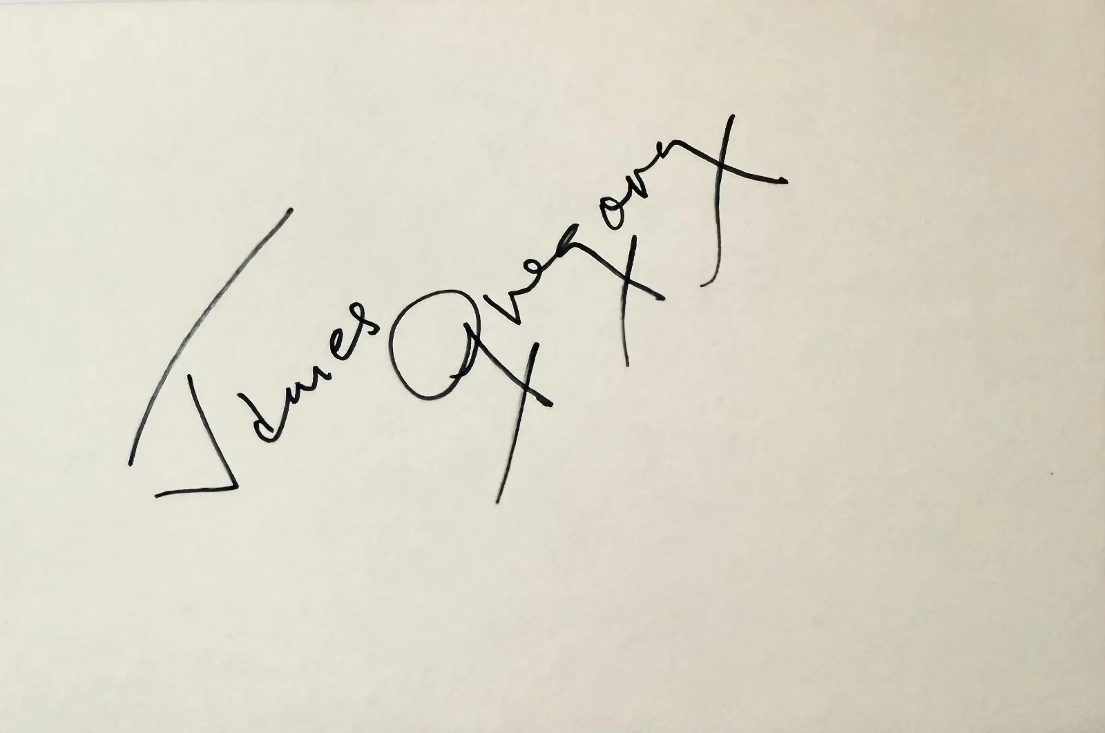 James Gregory — JAMES GREGORY Signed Autograph 4x6 INDEX CARD The Manchurian Candidate AL CAPONE, изображение 3