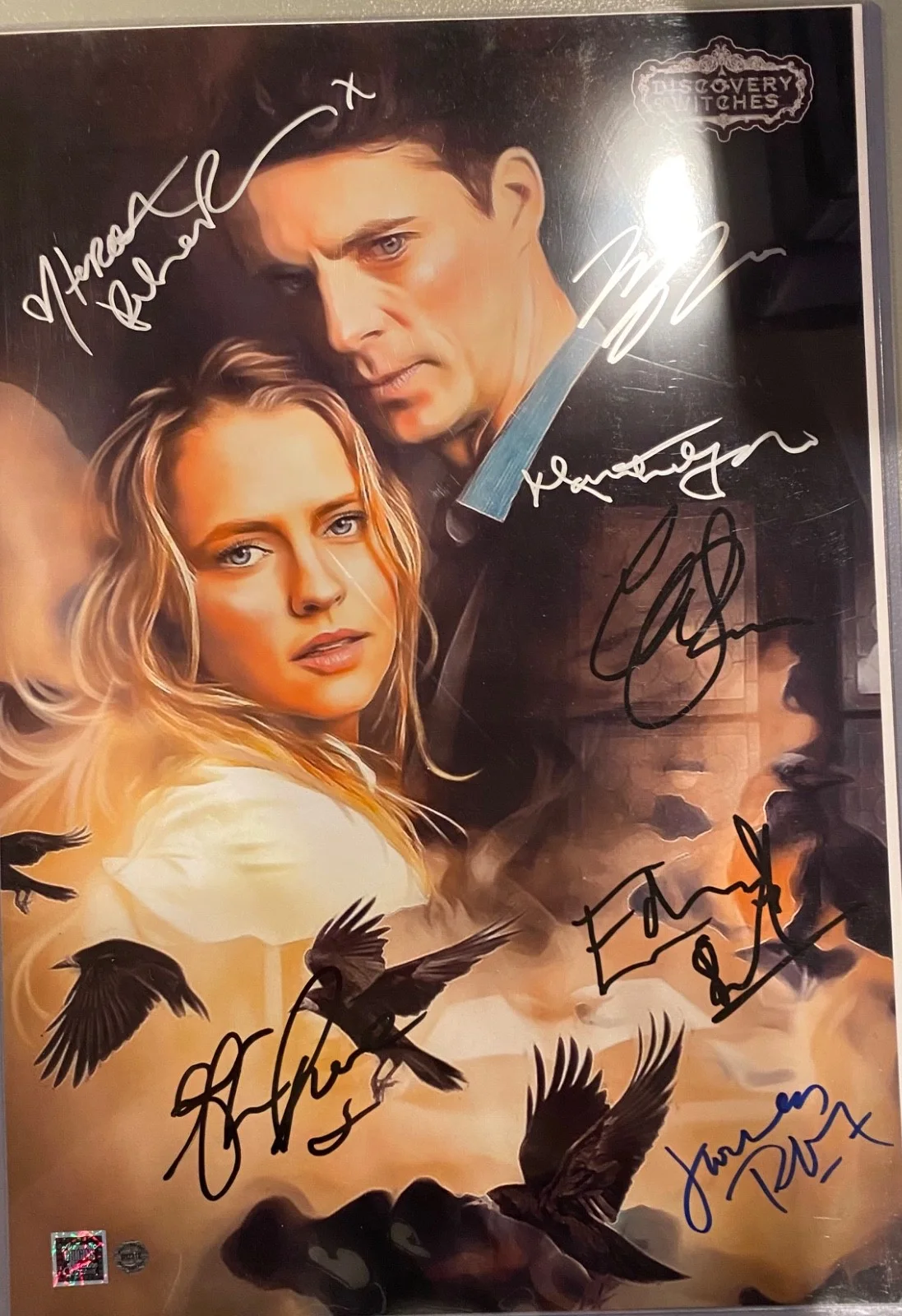 CAST SIGNED A DISCOVERY OF WITCHES ART PRINT TERESA PALMER MATTHEW GOODE CREE +, изображение 3