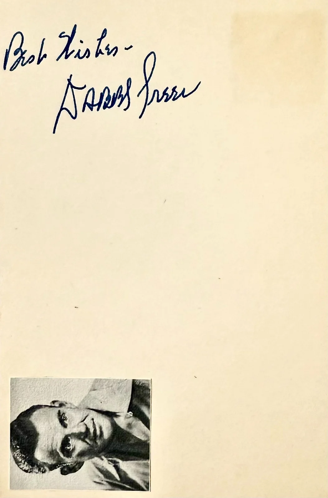 Dabbs Greer — DABBS GREER Autograph Signed 4x6 INDEX CARD House IV House of Wax THE VAMPIRE, изображение 3