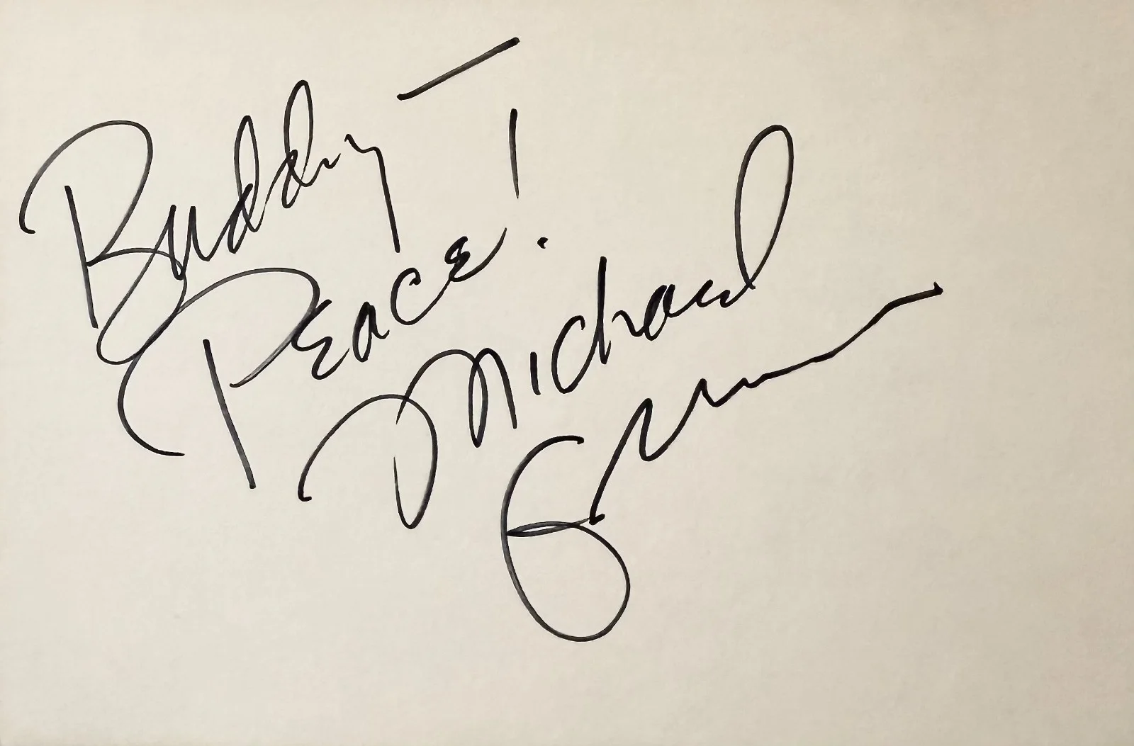 Michael Greer — MICHAEL GREER Signed Autograph 4x6 INDEX CARD The Gay Deceivers MESSIAH of EVIL, image 3