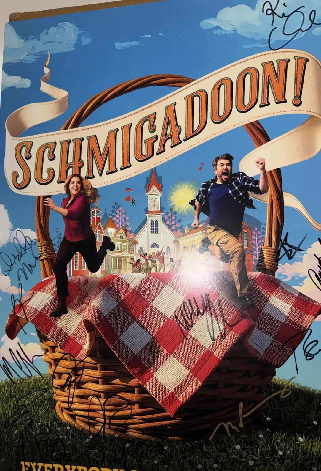 Schmigadoon Cast Signed Broadway Poster Musical, image 2