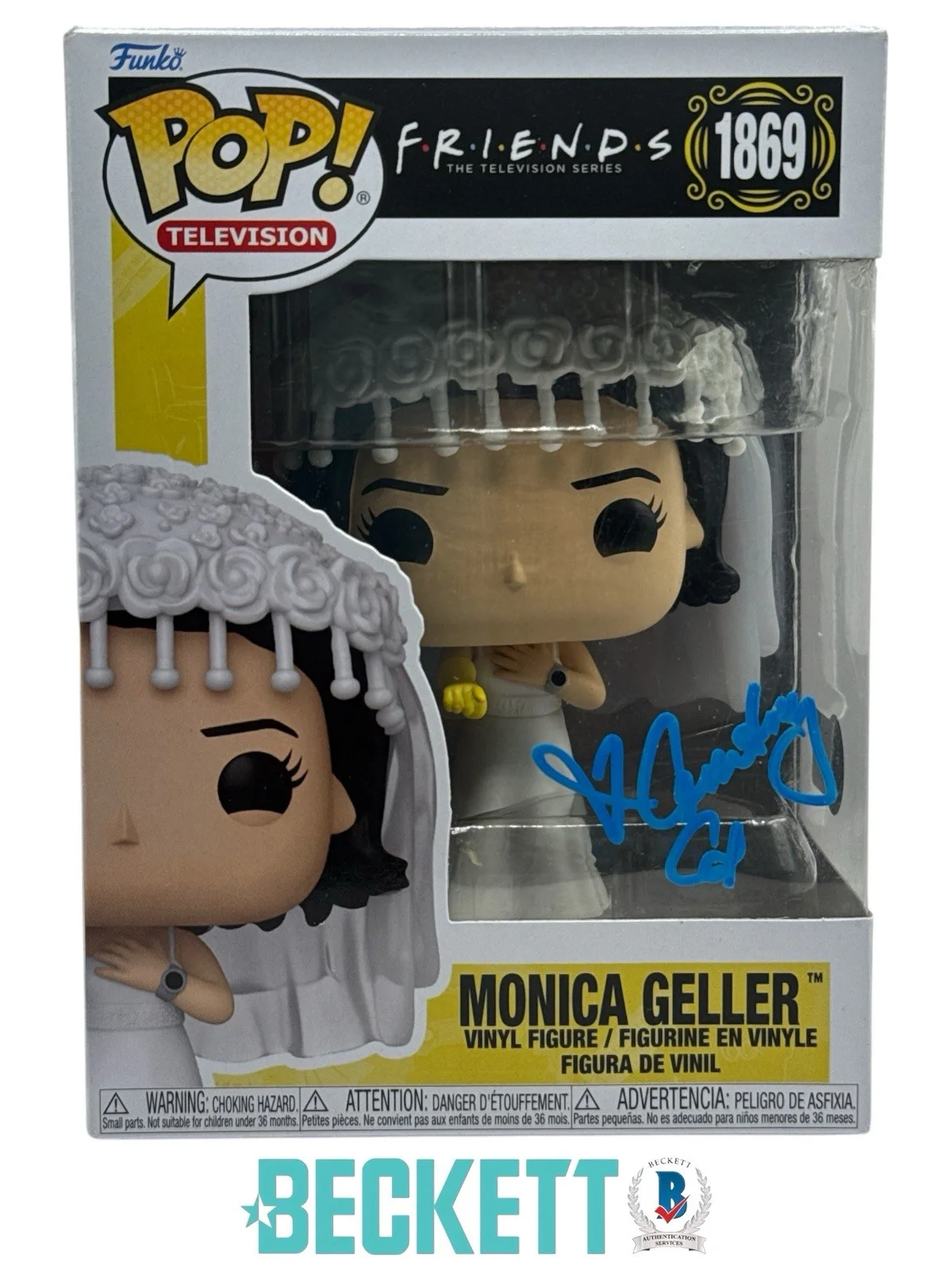 Courteney Cox — Courteney Cox Autograph Signed Friends Monica Geller Funko Pop Beckett COA