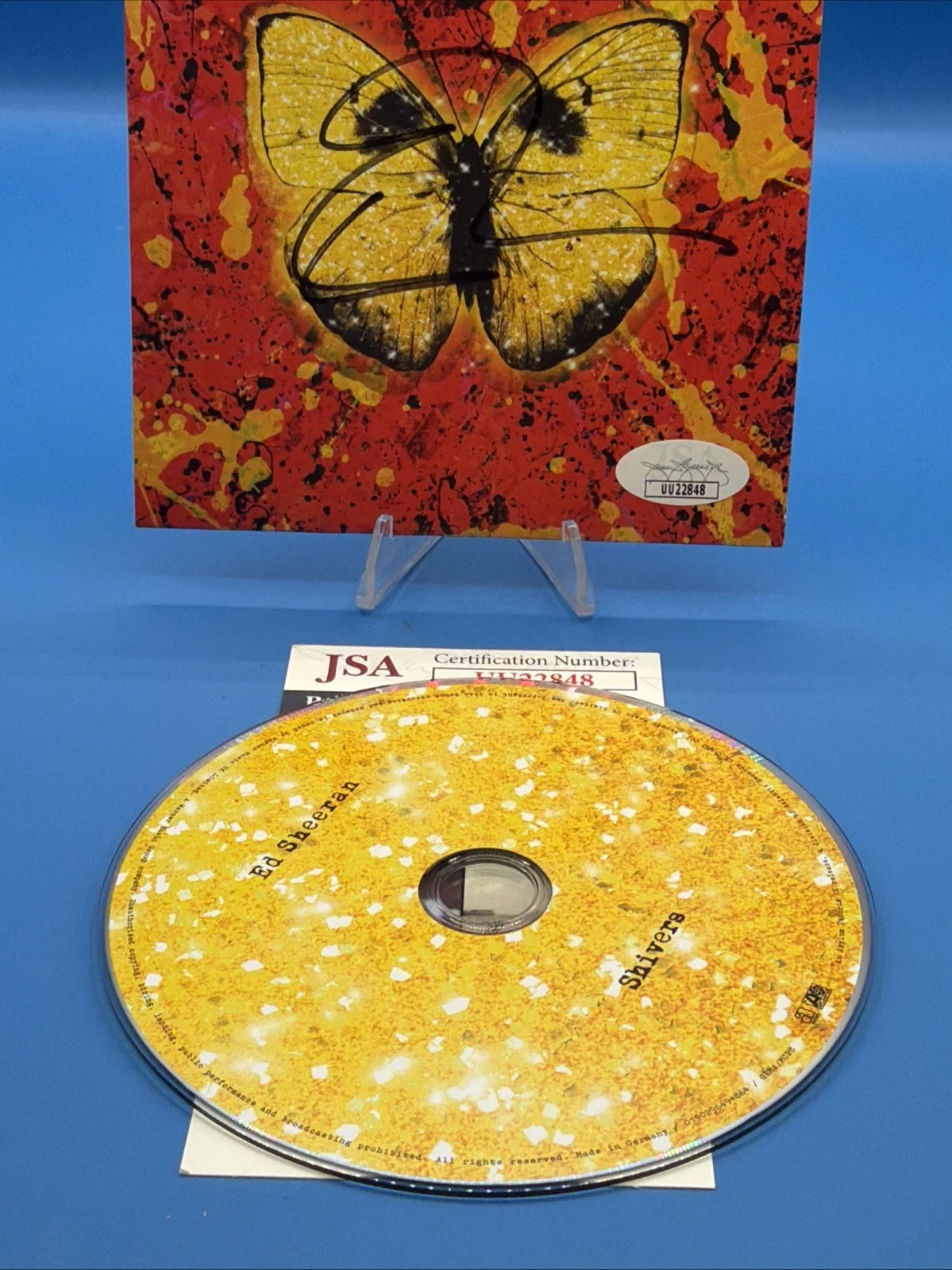 Autographed/Signed Ed Sheeran Shivers Album CD Cover Disk JSA COA, image 5