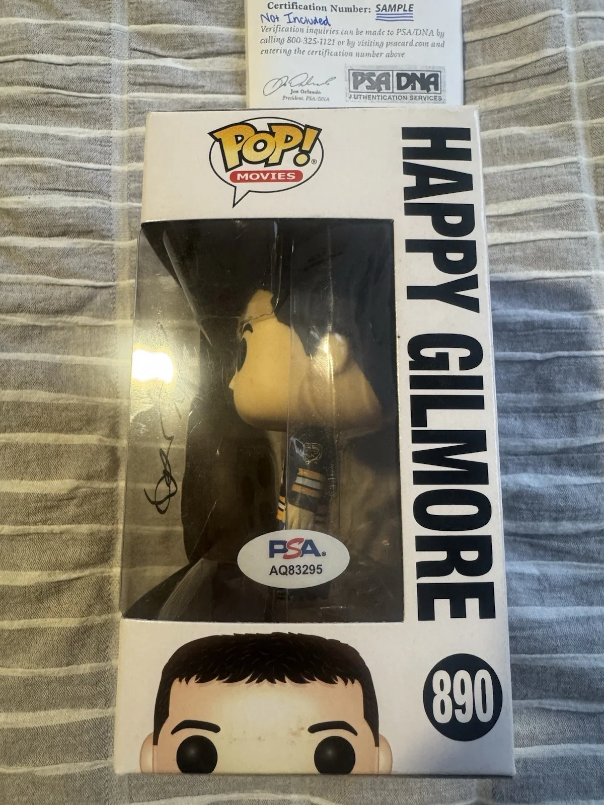 ADAM SANDLER SIGNED FUNKO POP #890 HAPPY GILMORE PSA COA AUTHENTIC AUTO RARE, image 3