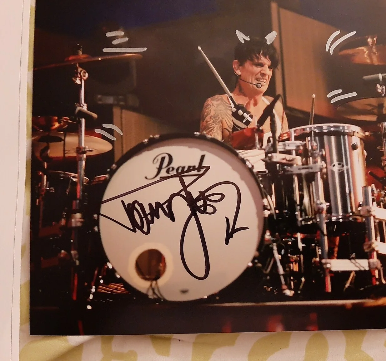 Tommy Lee Motley Crue signed autographed 8x10 photo ACOA COA LOA #SA13052, image 2