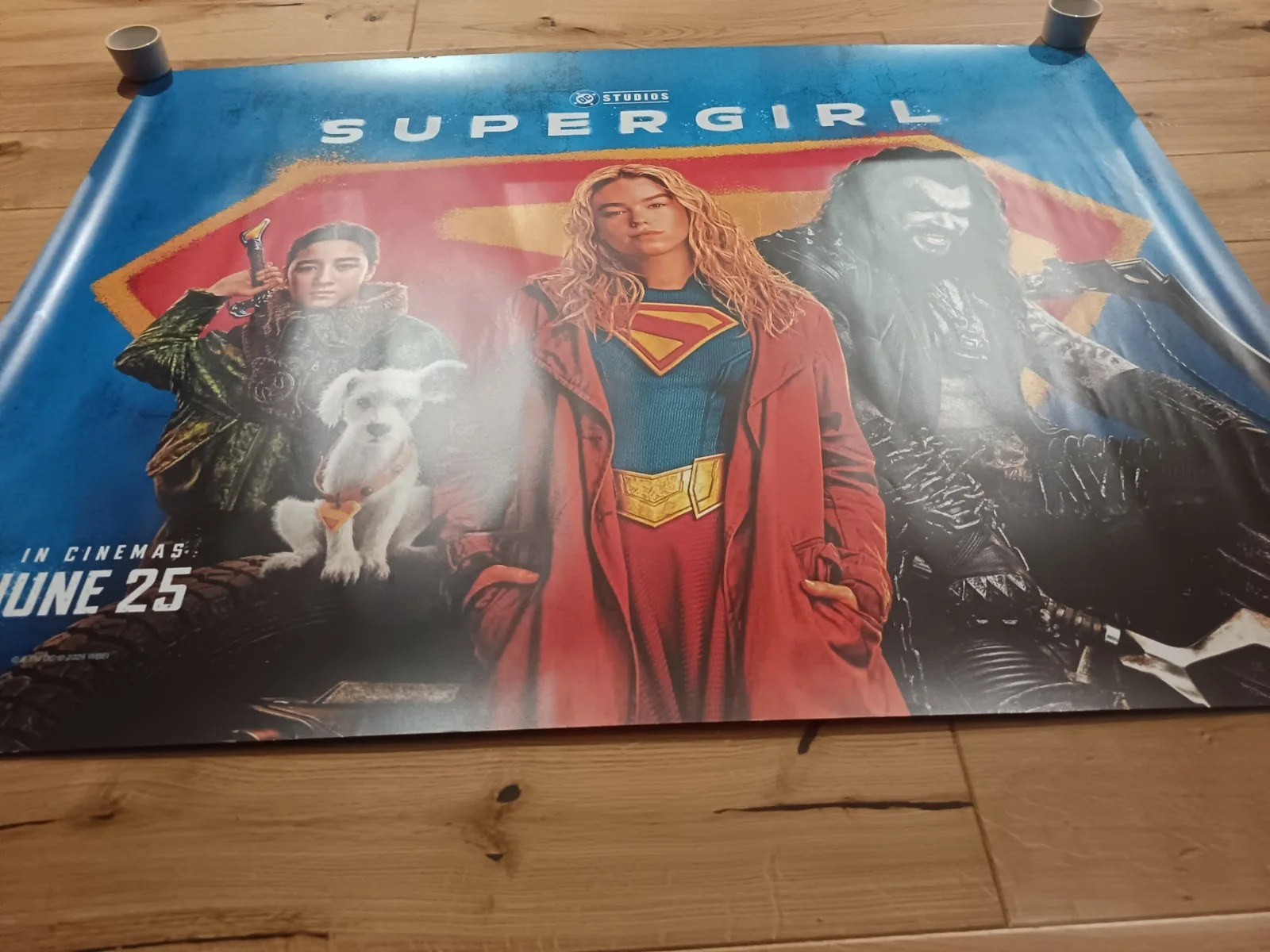 Supergirl UK Original Cinema Quad Poster 30"x40" Double sided, изображение 2