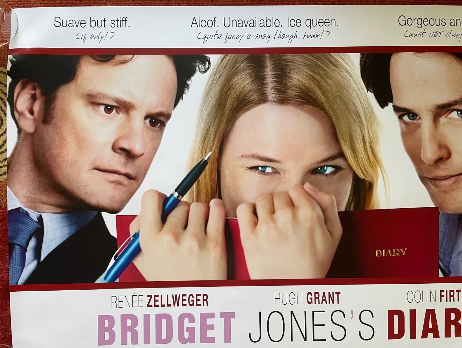 BRIDGET JONES'S DIARY (2001) Original Release Quad Movie Film Poster, изображение 2