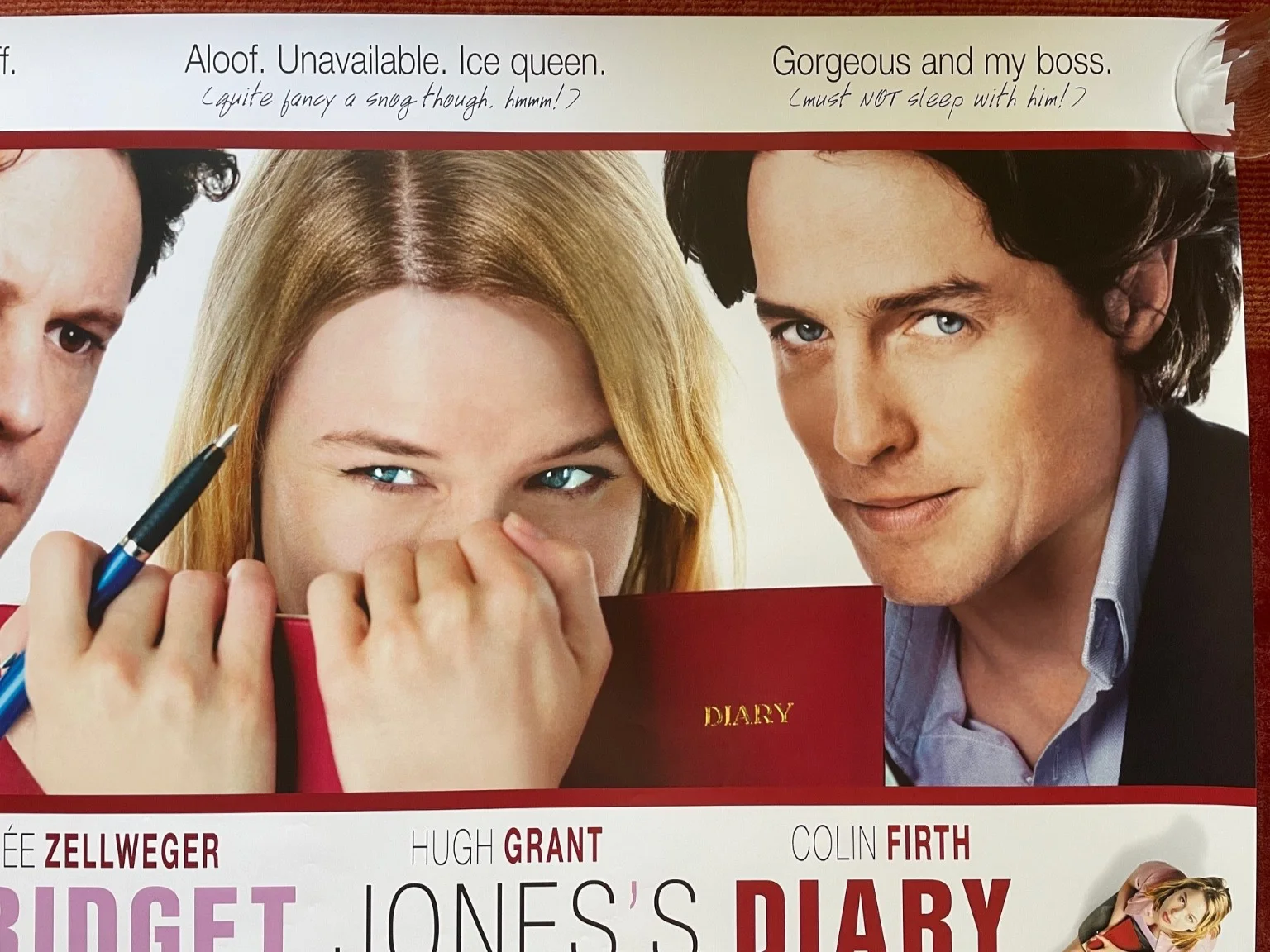 BRIDGET JONES'S DIARY (2001) Original Release Quad Movie Film Poster, изображение 3