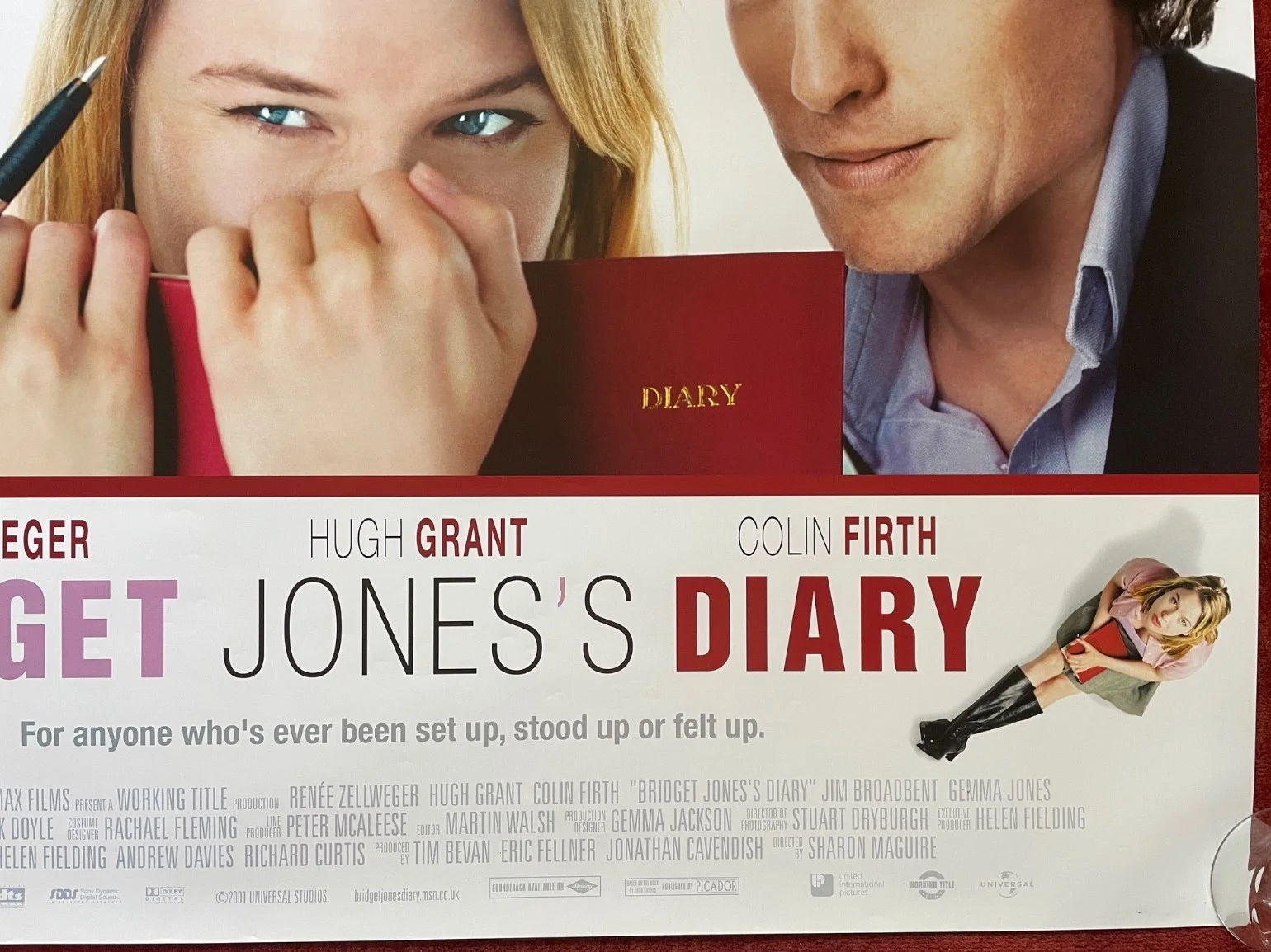 BRIDGET JONES'S DIARY (2001) Original Release Quad Movie Film Poster, изображение 4