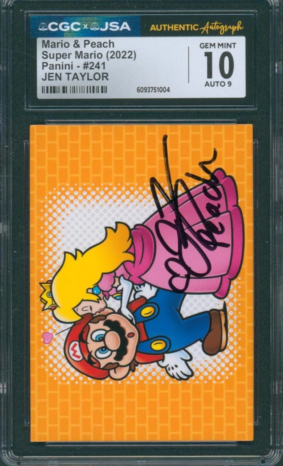 Jen Taylor — Jen Taylor Signed Card Super Mario 2022 Peach Gem Mint 10 CGC x JSA SLAB